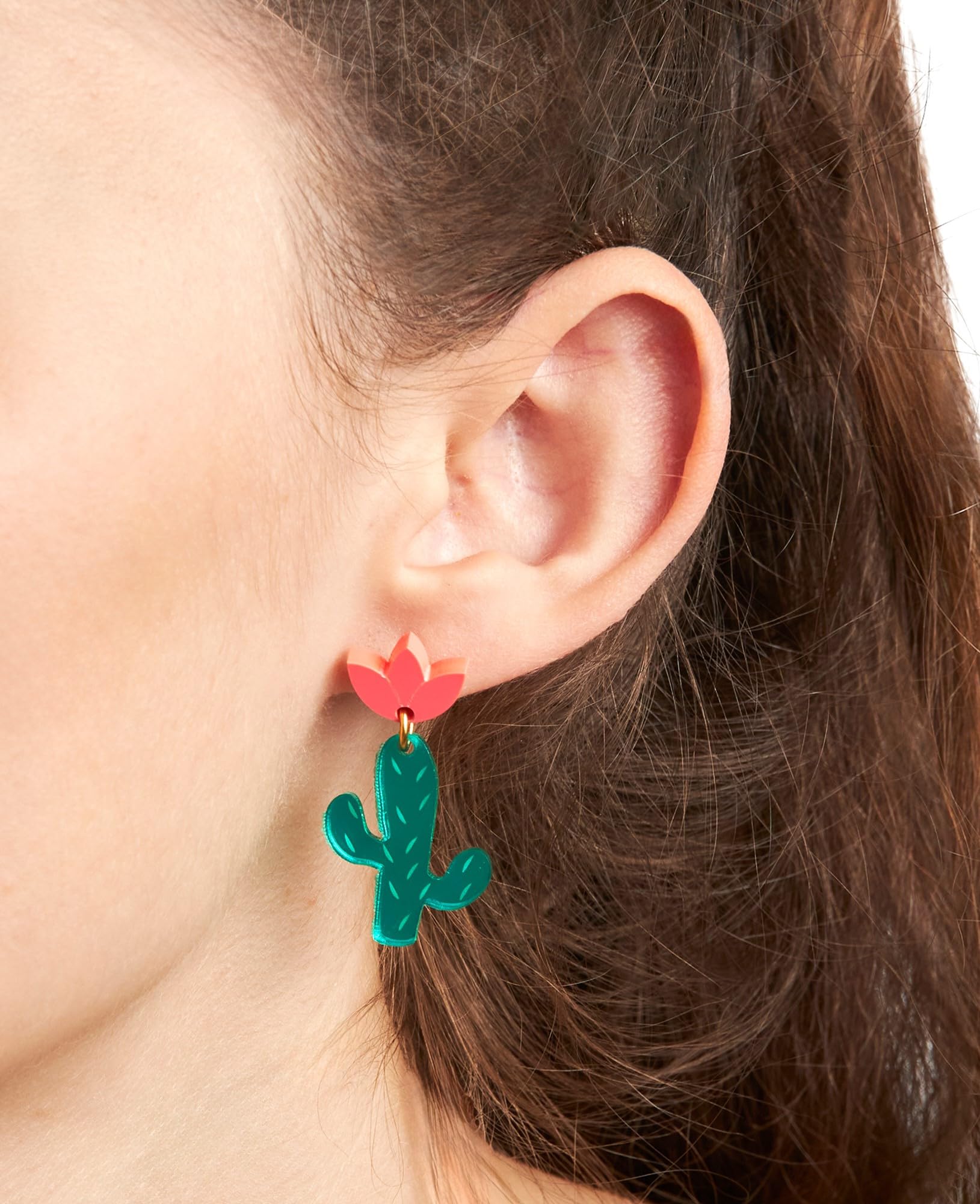 Soul | Pendientes Cactus Mujer de Acero y Metacrilato Regalo