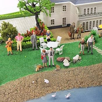 Amazon | 30個入 1:43 情景コレクション 人間 人形 人物 人間