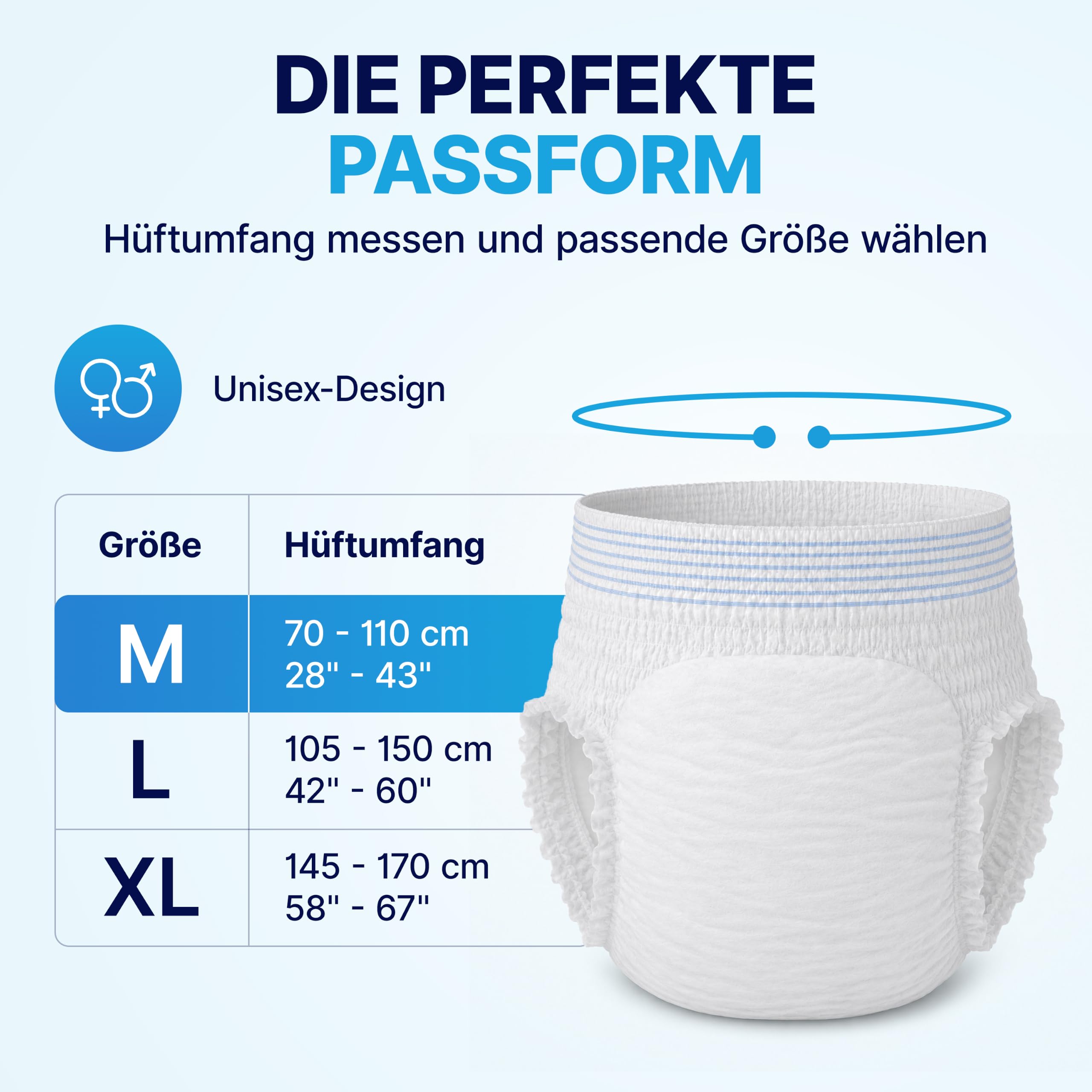 NLE Inkontinenz Pants für Erwachsene – Größe L, 80 Stück – Einweg Nacht Windeln zum Hochziehen – diskrete Inkontinenz Unterwäsche für Damen und Herren – 2000 ml Saugleistung