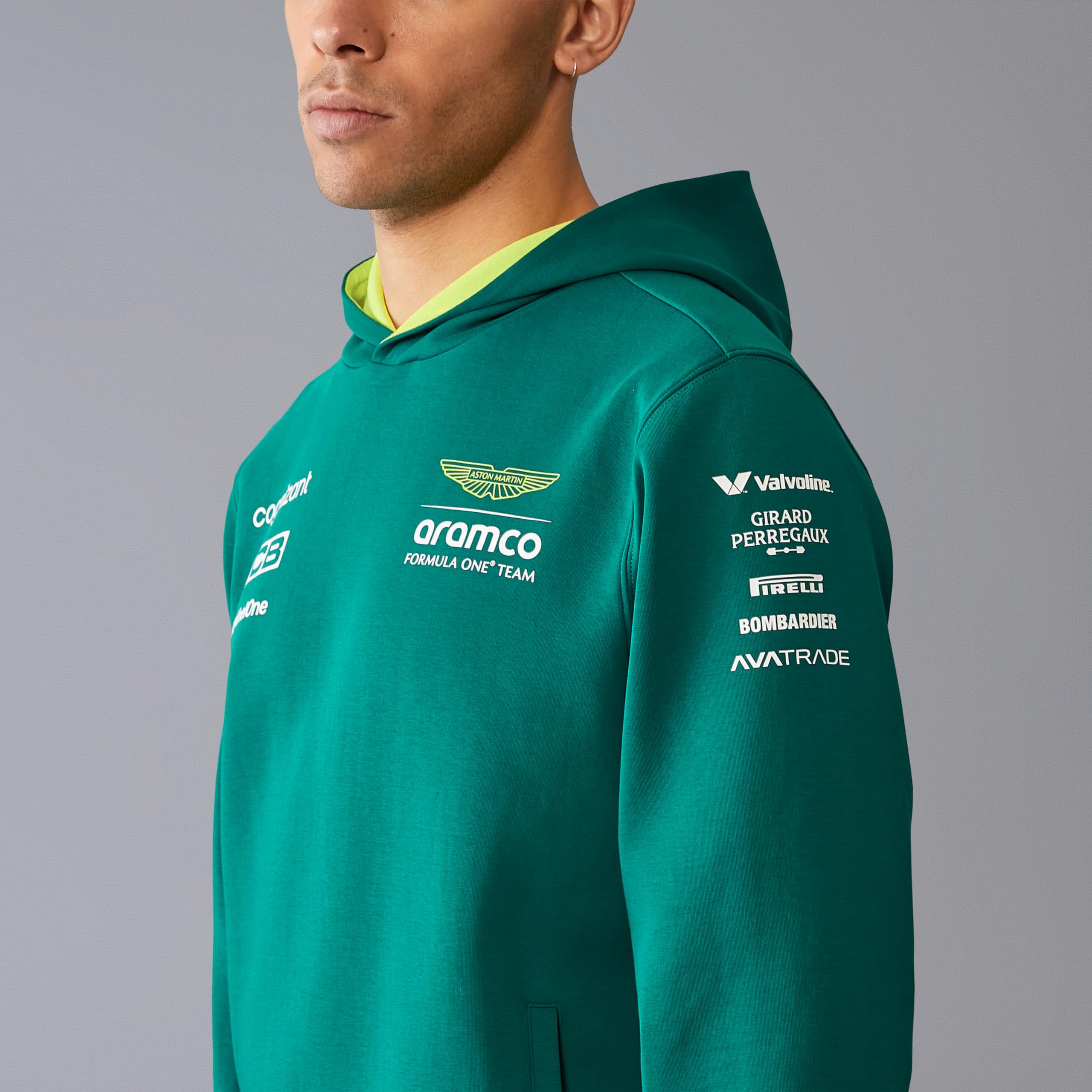 Aston Martin F1 Sudadera con Capucha 2024 - Hombre - Verde - Talla: XXL
