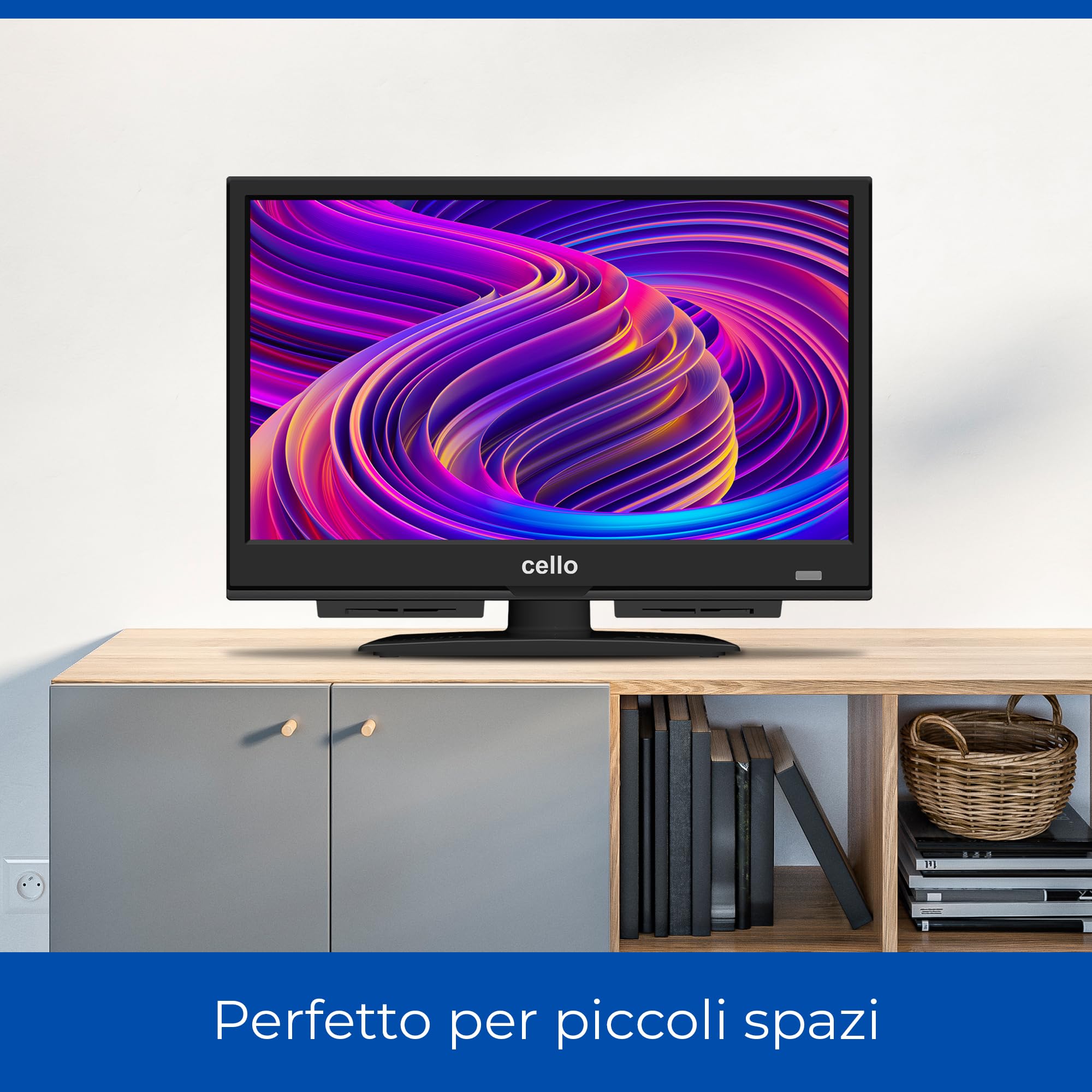 Cello C1624WS 16" Pollici, 230V, Smart TV, WEBOS di LG, TV LED Full HD, Triplo sintonizzatore DVB-T/T2-C-S/S2, HDMI USB, Bluetooth, Pitch Perfect, Disney+, Netflix, Prime Video [Classe energetica E]