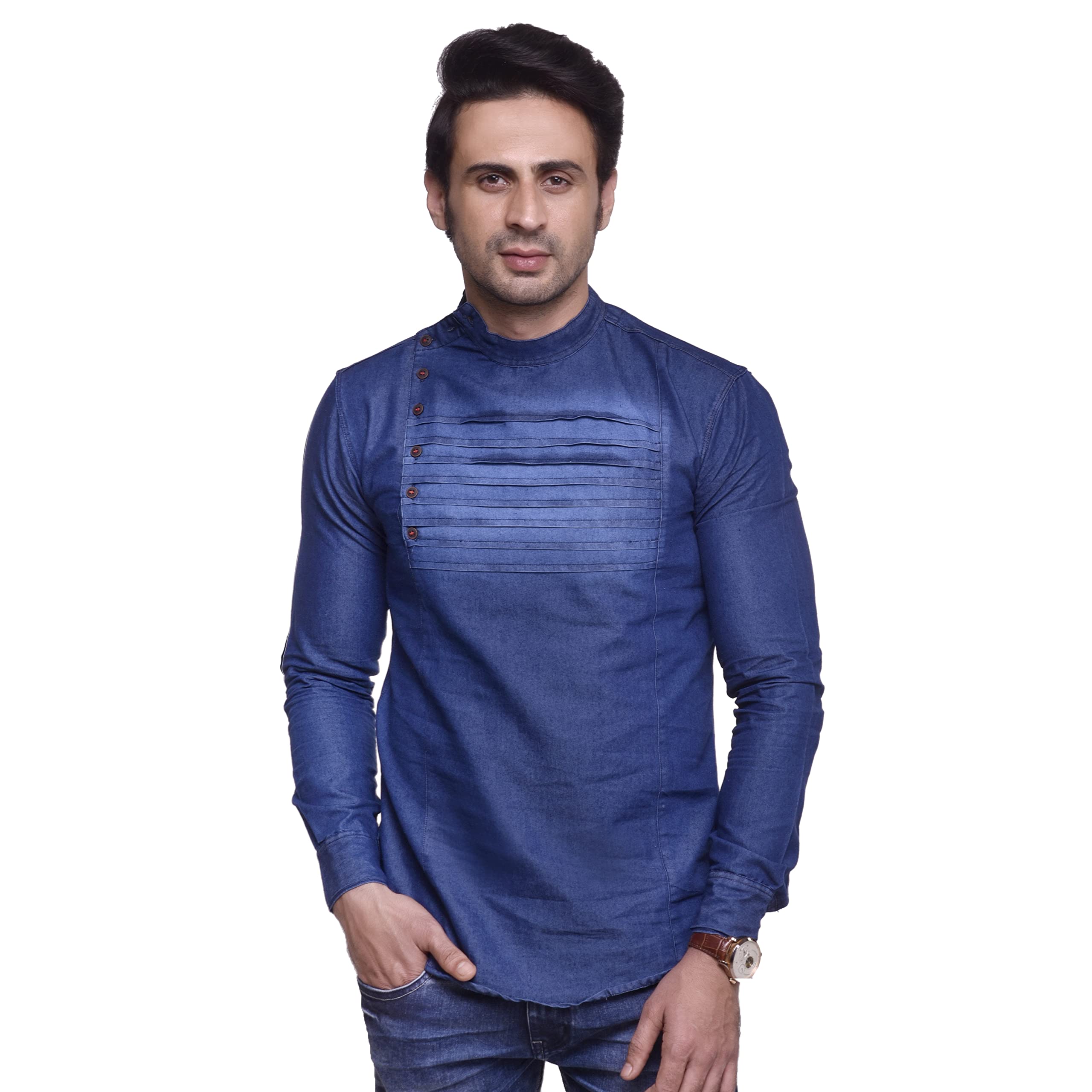sqs Denim Short Kurta for Men…-picture-14