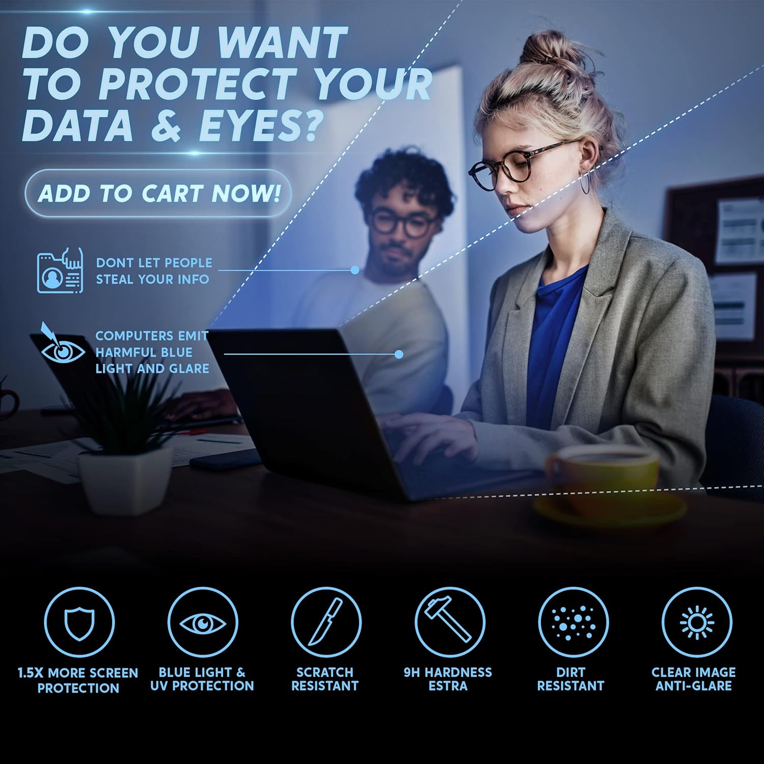 🔥 12.5 inch Computer Privacy Screen (16:9) - Blue Light Screen Protector - Laptop Anti Glare Screen Protector by Akamai Best Quality 🔥 12.5 inch Computer Privacy Screen (16:9) - Blue Light Screen Protector - Laptop Anti Glare Screen Protector by Akamai