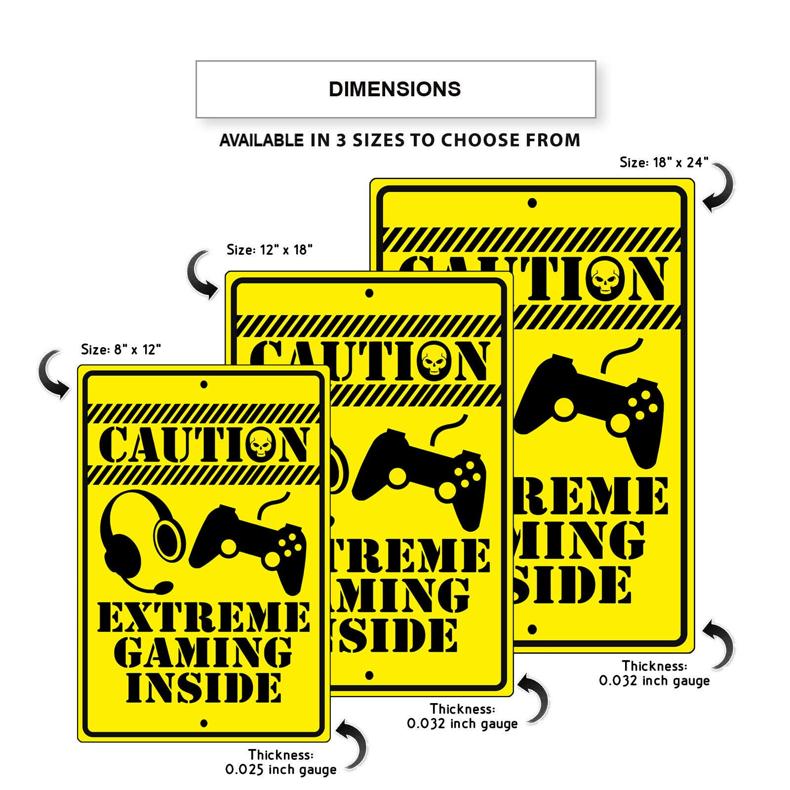 Caution Gaming In Progress Poster Photographic Print for Sale by GeekGamer Red