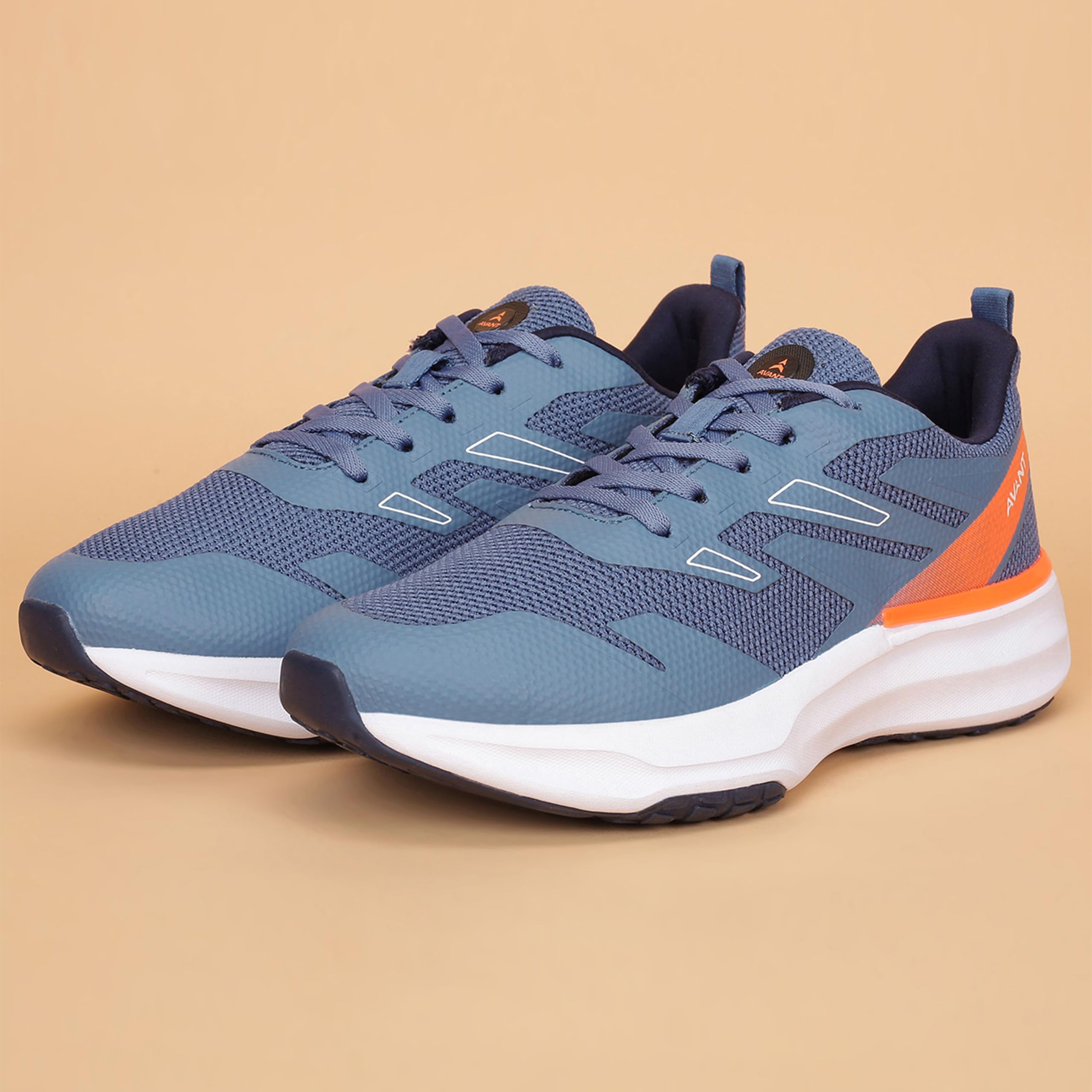 AVANT Men's Aqua Ignite Running Shoes - Superior Cushioning, Superior Traction, Anti Skid, Lightweight, Shock Absorption Tech, Sports Footwear (AVMSH183CL01UK10_UK10_Blue/Orange) 4