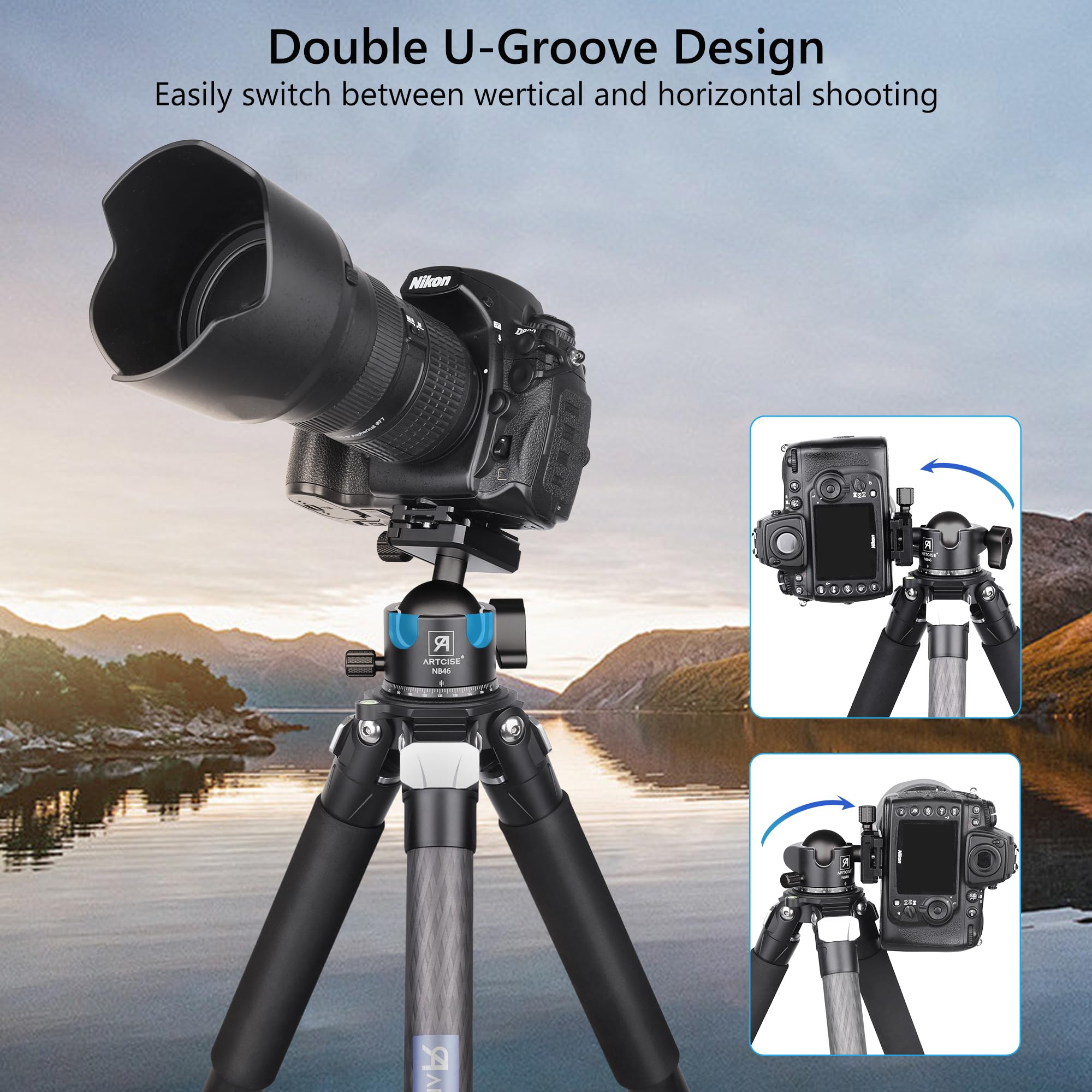 Amazon.com : 46mm Low Profile Ball Head Tripod Ball Head ARTCISE