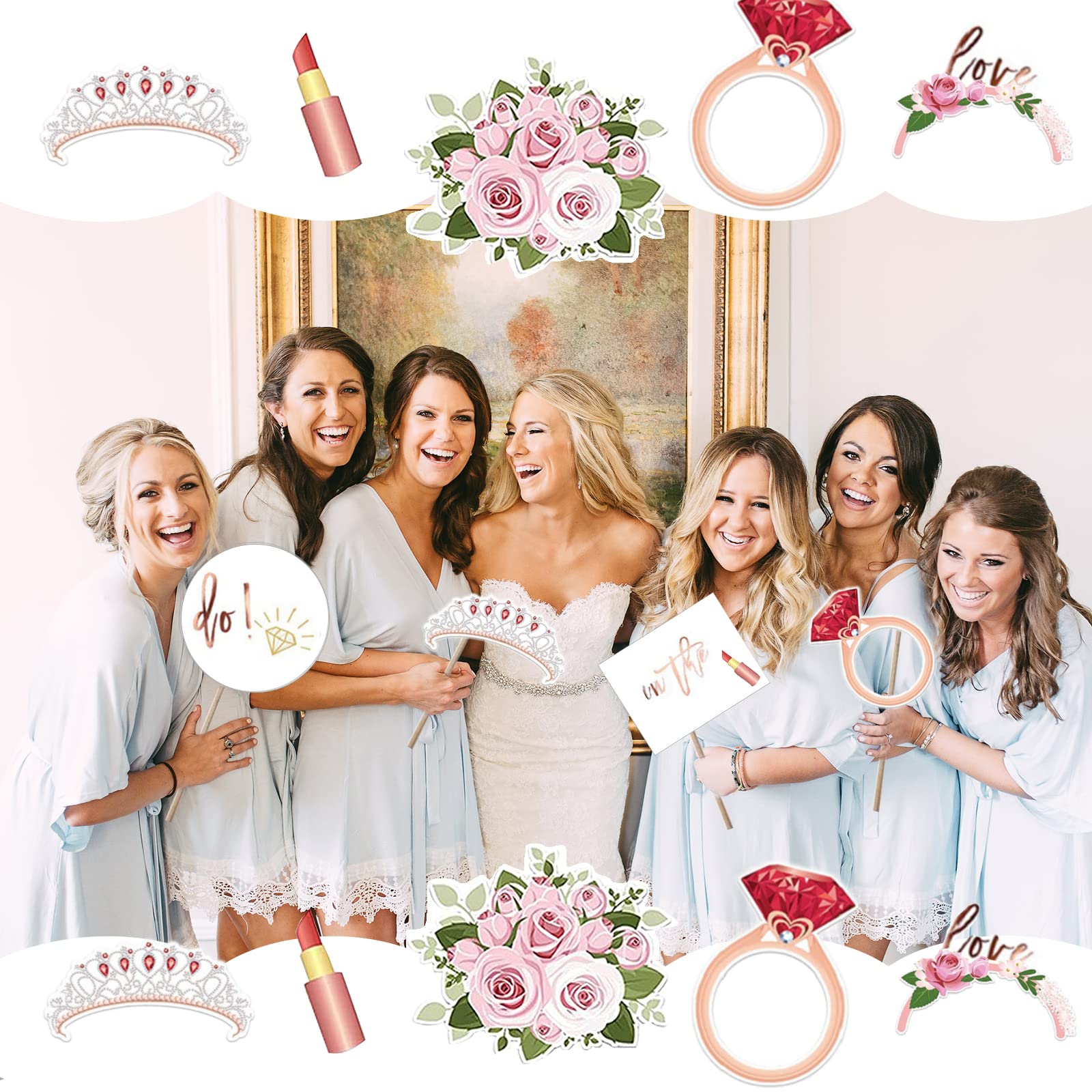 Accessori Foto Per Matrimonio - 23 Pezzi Per Addio Al Nubilato E Feste - Foto 4