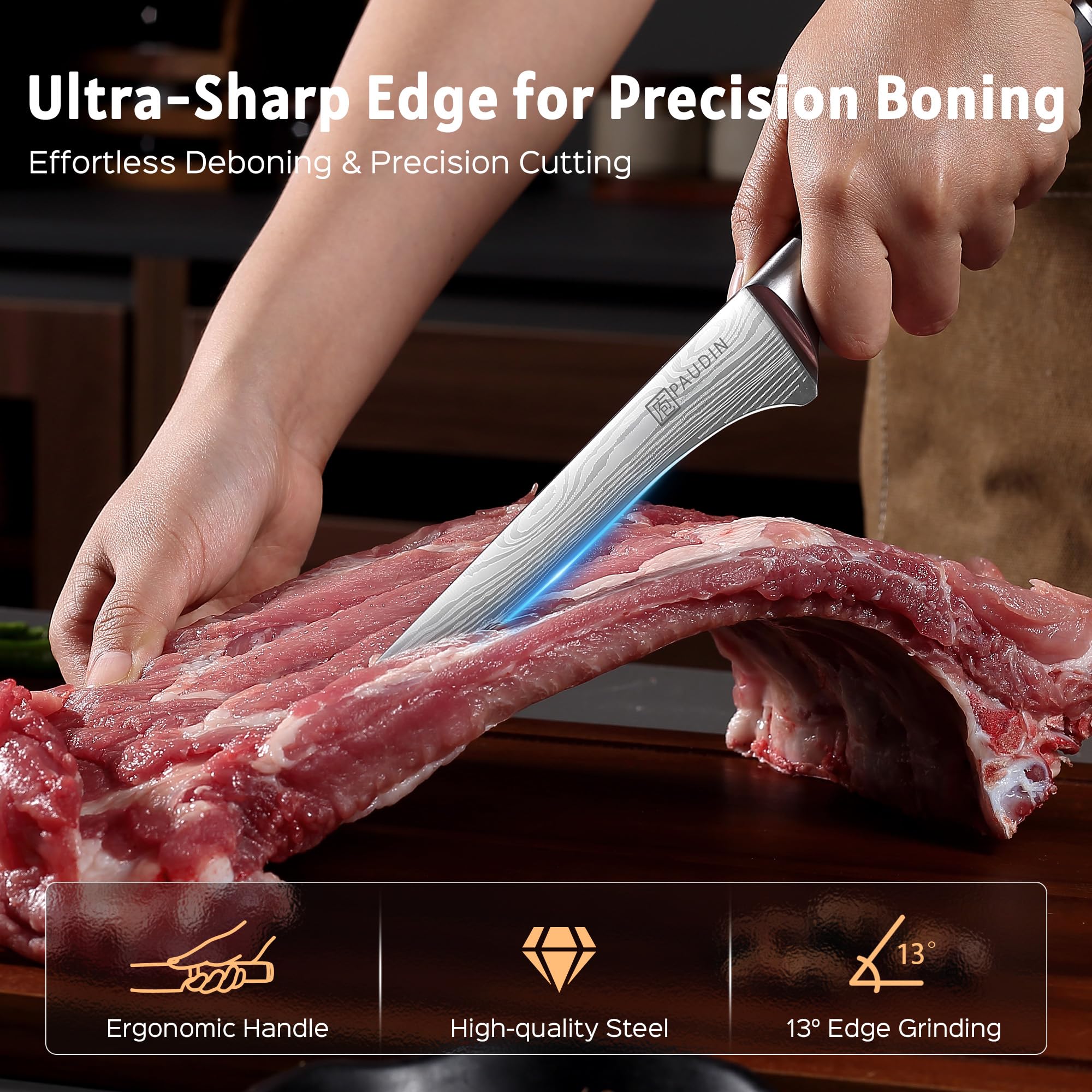 PAUDIN Boning Knife - Super Sharp & Durable -4 PAUDIN Boning Knife - Super Sharp & Durable -4