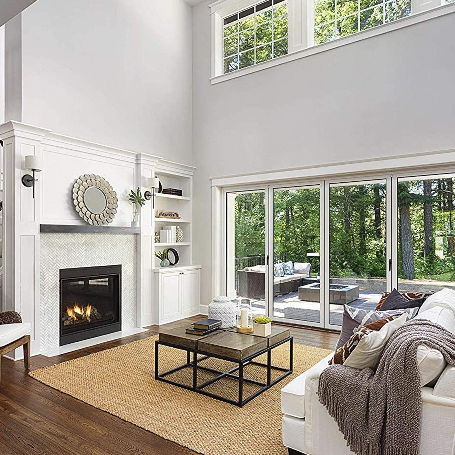 Bjorn Woodworks Driftwood Grey Mantel Shelf 60 Inch Sturdy Knotty