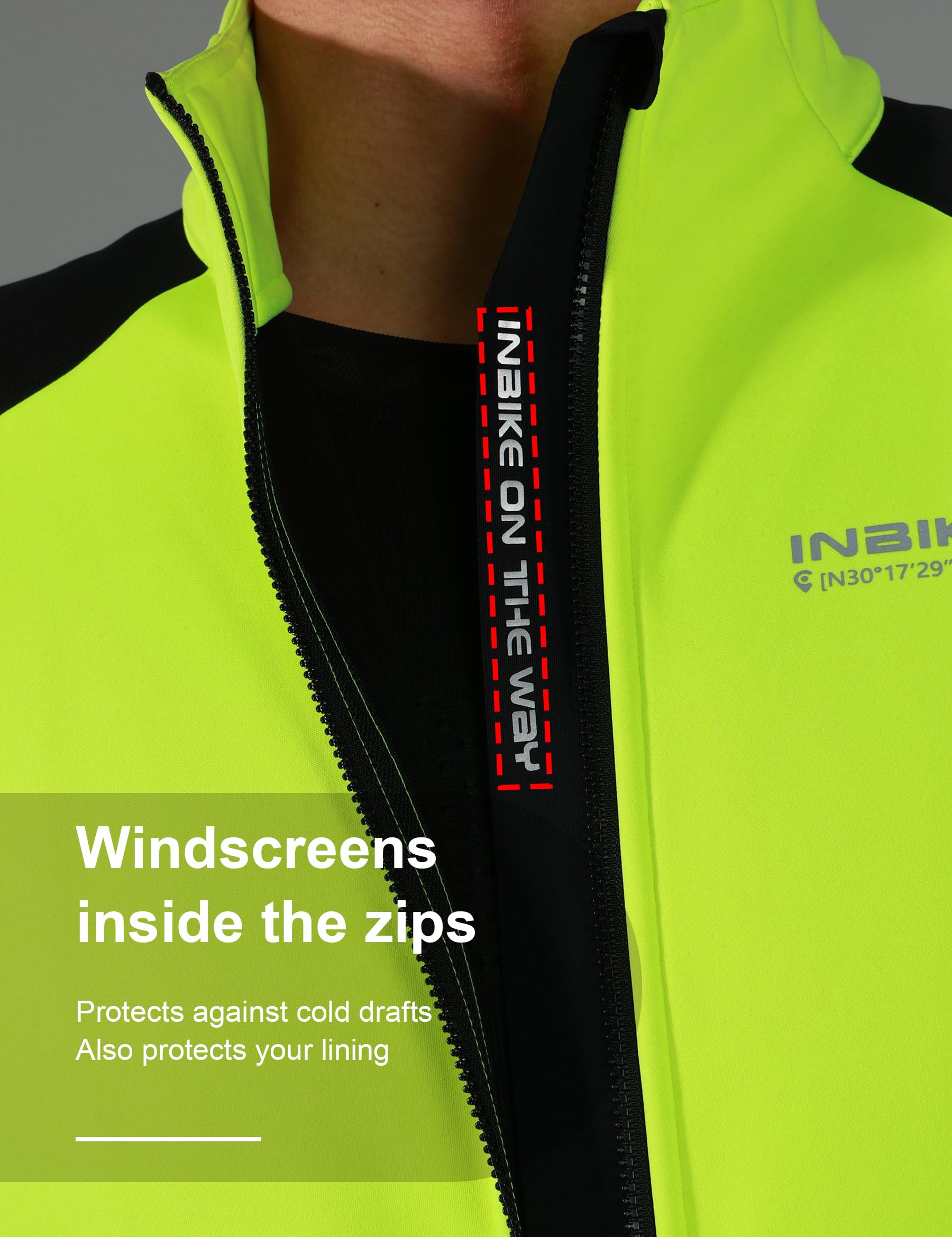 INBIKE Fahrradjacke Herren Winter Thermo Softshelljacke Winddicht Atmungsaktiv Radjacke für Radfahren Laufen Wandern Outdoor Schwarz