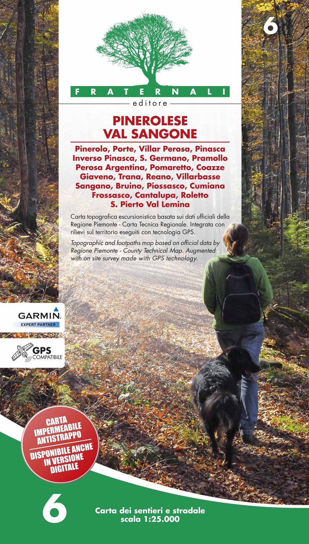 Carta N. 6. Pinerolese E Val Sangone. Carta Dei Sentieri E Stradale 1:25.000 - 4