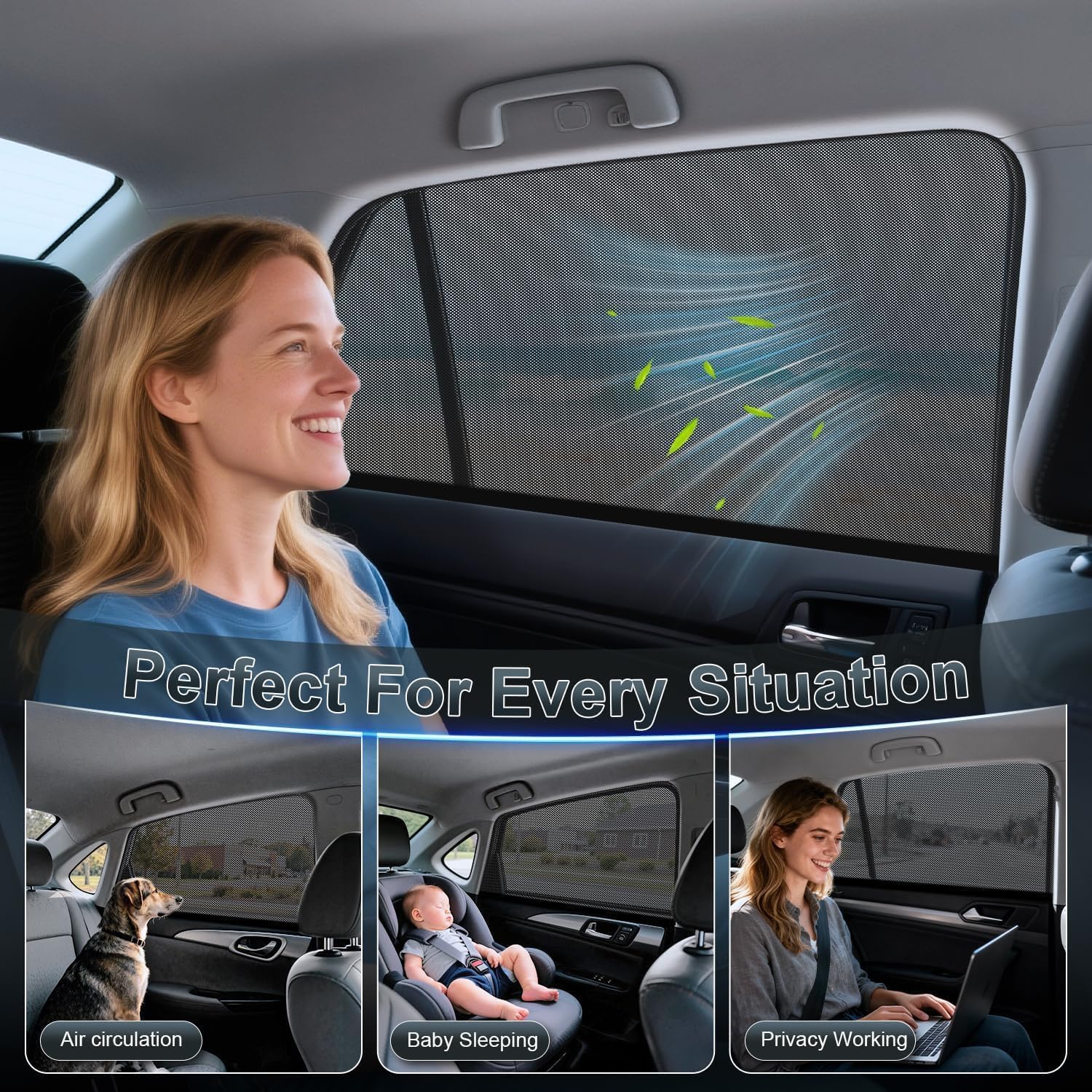 Auto Sonnenschutz Für KIA EV3 ab BJ. 2024, Seiten Mesh-Material, UV-Schutz Autozubehö,C 4 Side Windows