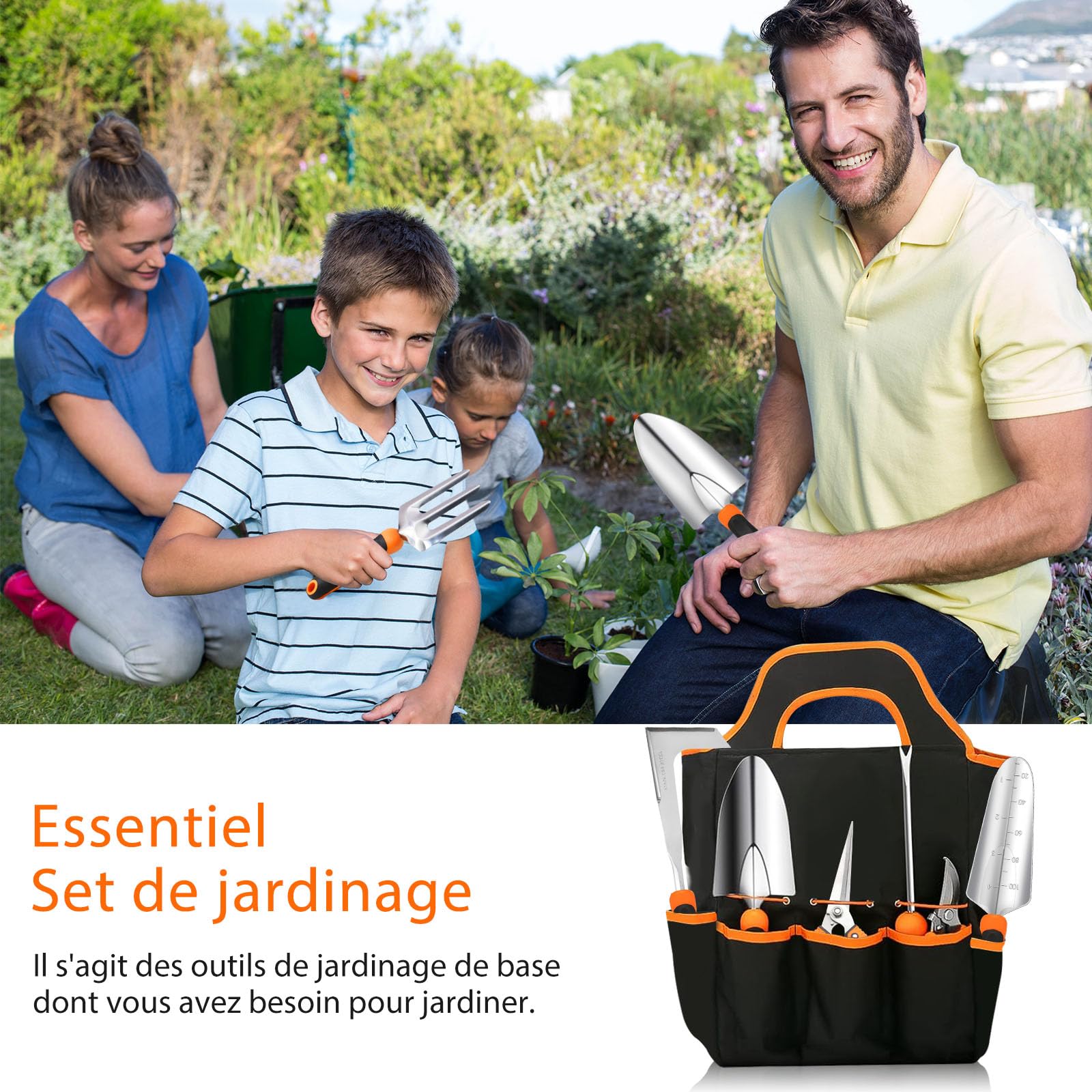Outils Jardinage, 10 Piezas Lourdeur Outillage de Jardin, Outils de Jardin Jardinage Outillage, Cadeaux pour Femmes et Hommes