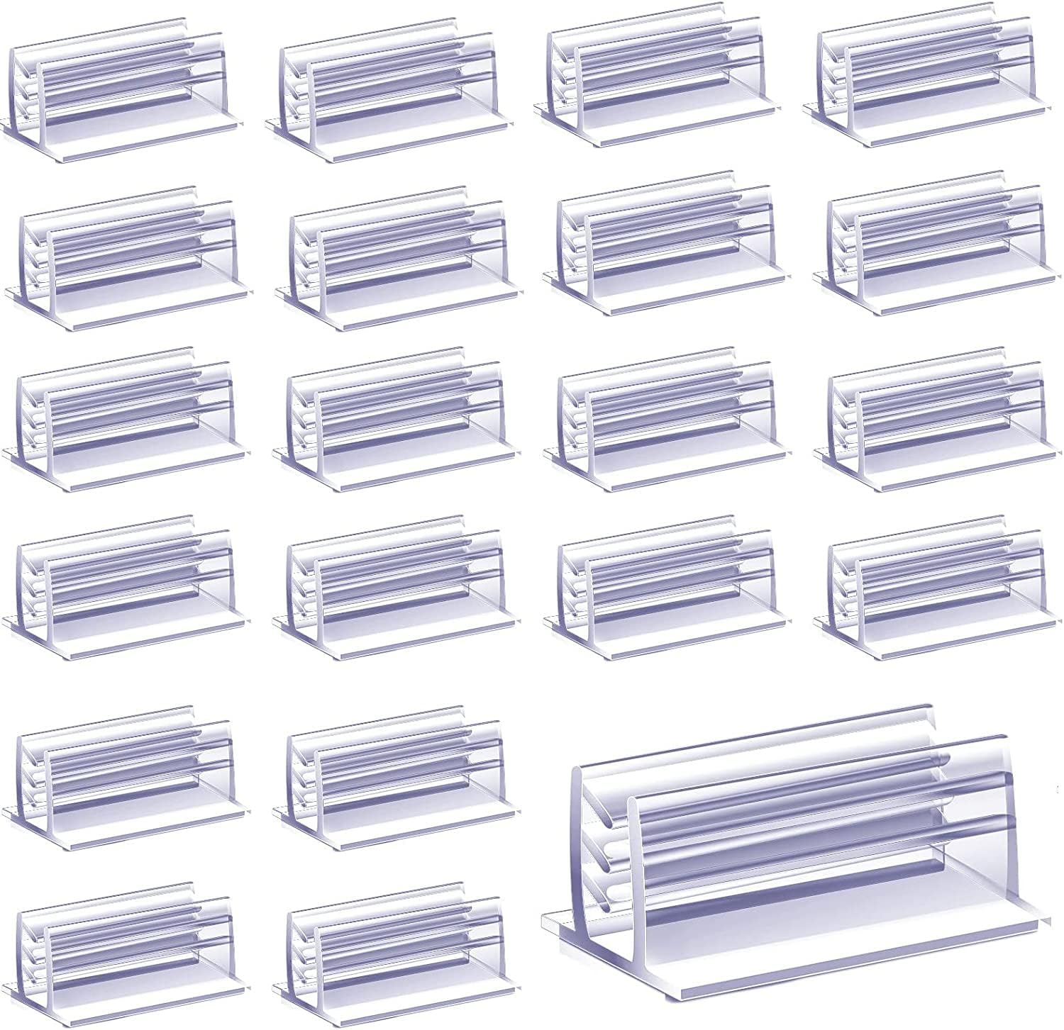 QOOWFEANIG 100 Pcs Self Adhesive Sneeze Guard Holder ,0.99 x 0.48 x 0.