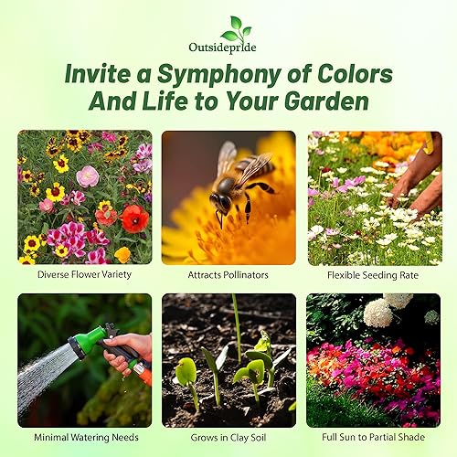 Miniatura 10 de Outsidepride Mezcla de semillas de flores silvestres de polinizador de 5 libras para atraer polinizadores en todos los estados