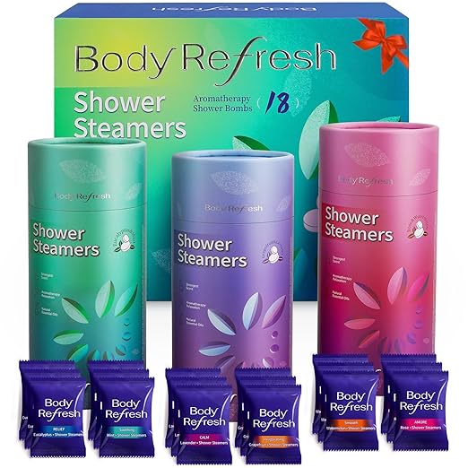 Shower Steamers Aromatherapy - Birthday Gifts for Women, 18 Pack Shower Bombs with Essential Oils, Self Care Gifts for Women, Mom, Father's Day Dad Gifts for Husband Men from Wife, Daughter, Son