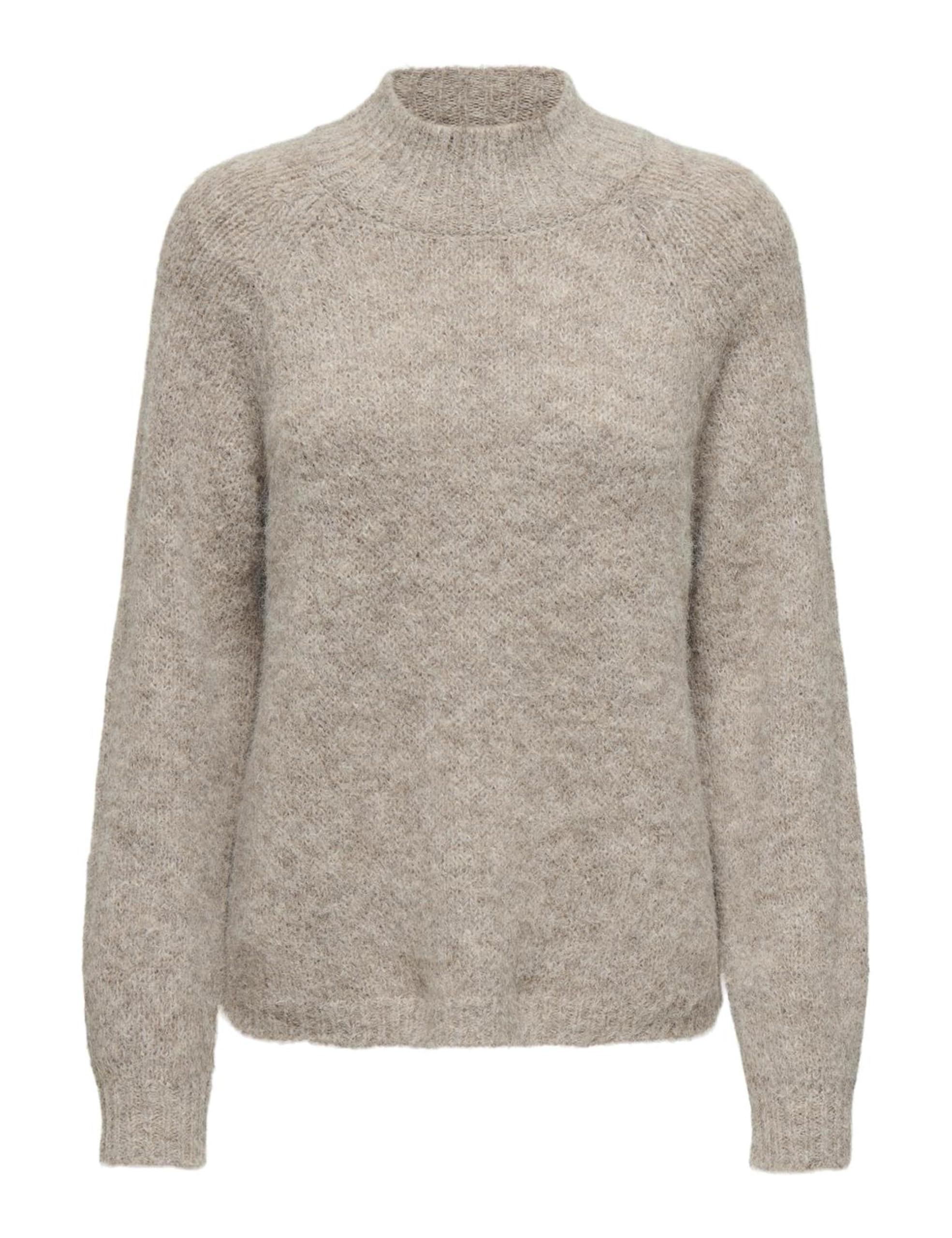 Jacqueline De Yong Jdyzoey Life L/S Hn Ra KNT Noos Pullover, Chateau Gray, S
