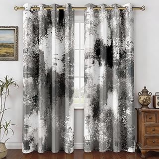 Asuexpect Abstract Curtains 2 Panels Abstract Rust Curtain Room Darkening Grommet Window Drapes Modern