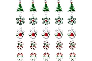 Hicarer: 50 Pieces of Christmas-Themed Enamel Charms for Craftworks