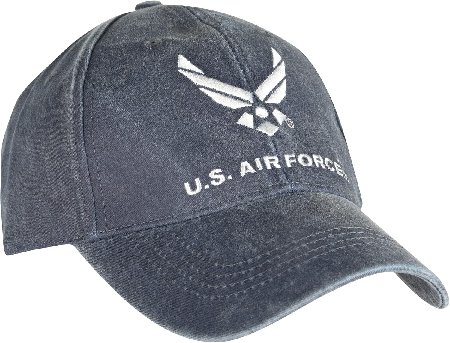 U.S. Air Force Retired Cap. Washed Denim Blue,Denim Blue,One Size Fits Most - Image 3