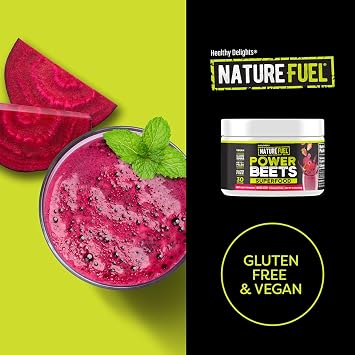 SlimFast Healthy Delights Nature Fuel Power Beets Vegan Beet Juice Powder | 0g Added Sugar, Beet Root Supplement, Beetroot, Mixed Berry, 30 Servings