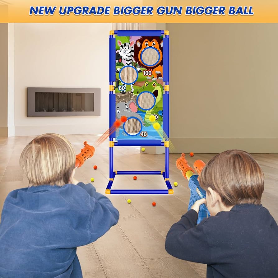 Amazon.com: KKONES Shooting Game Toy for Boys - 2 Player Toy