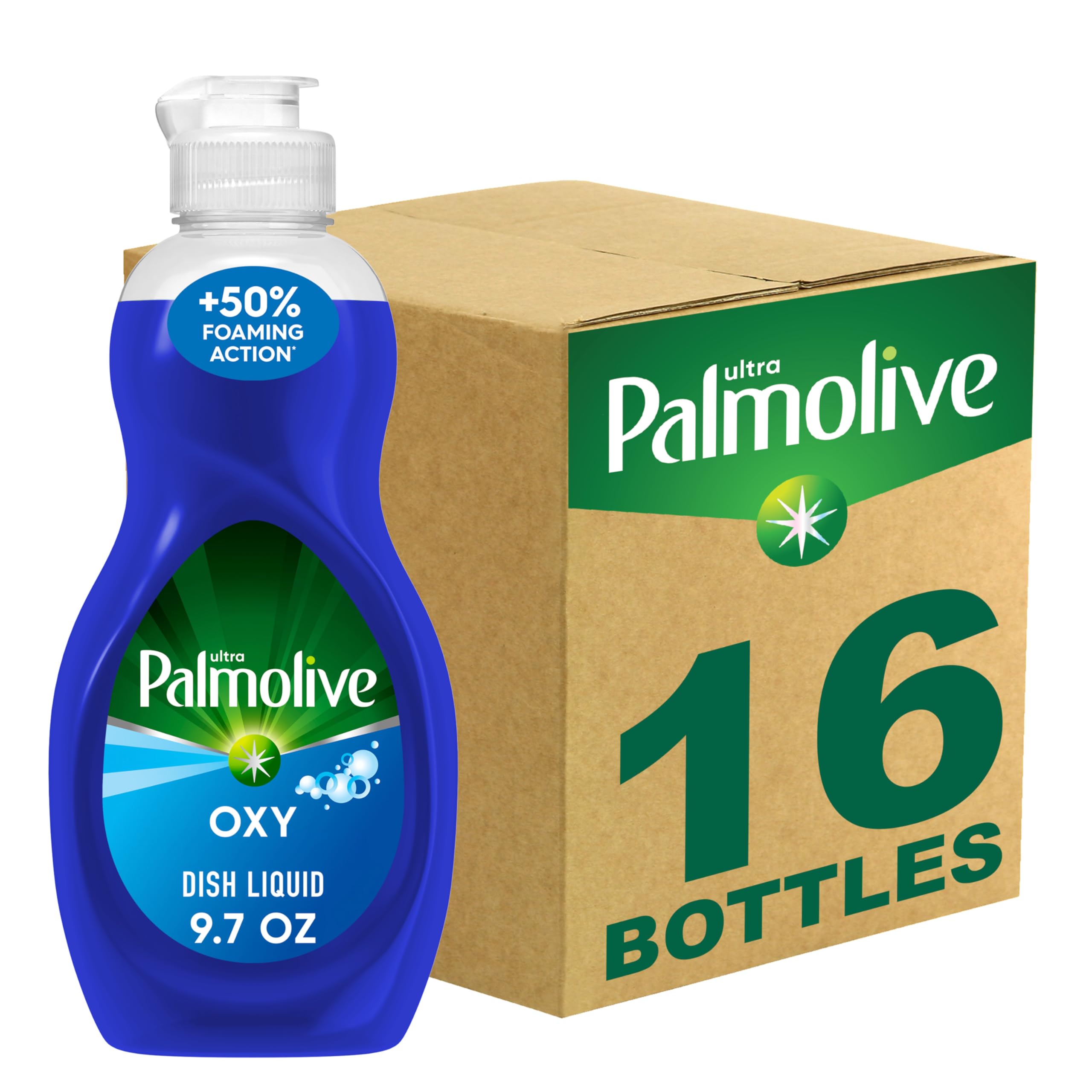 Palmolive Ultra Liquid Dish Soap, Oxy Power Degreaser, Blue, 9.7 Fl Oz (16 pack)