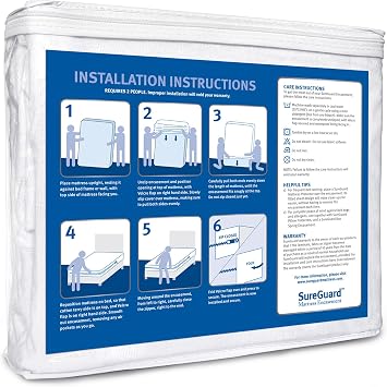 SureGuard 100% Waterproof Bed Bug Proof Hypoallergenic Mattress Encasement