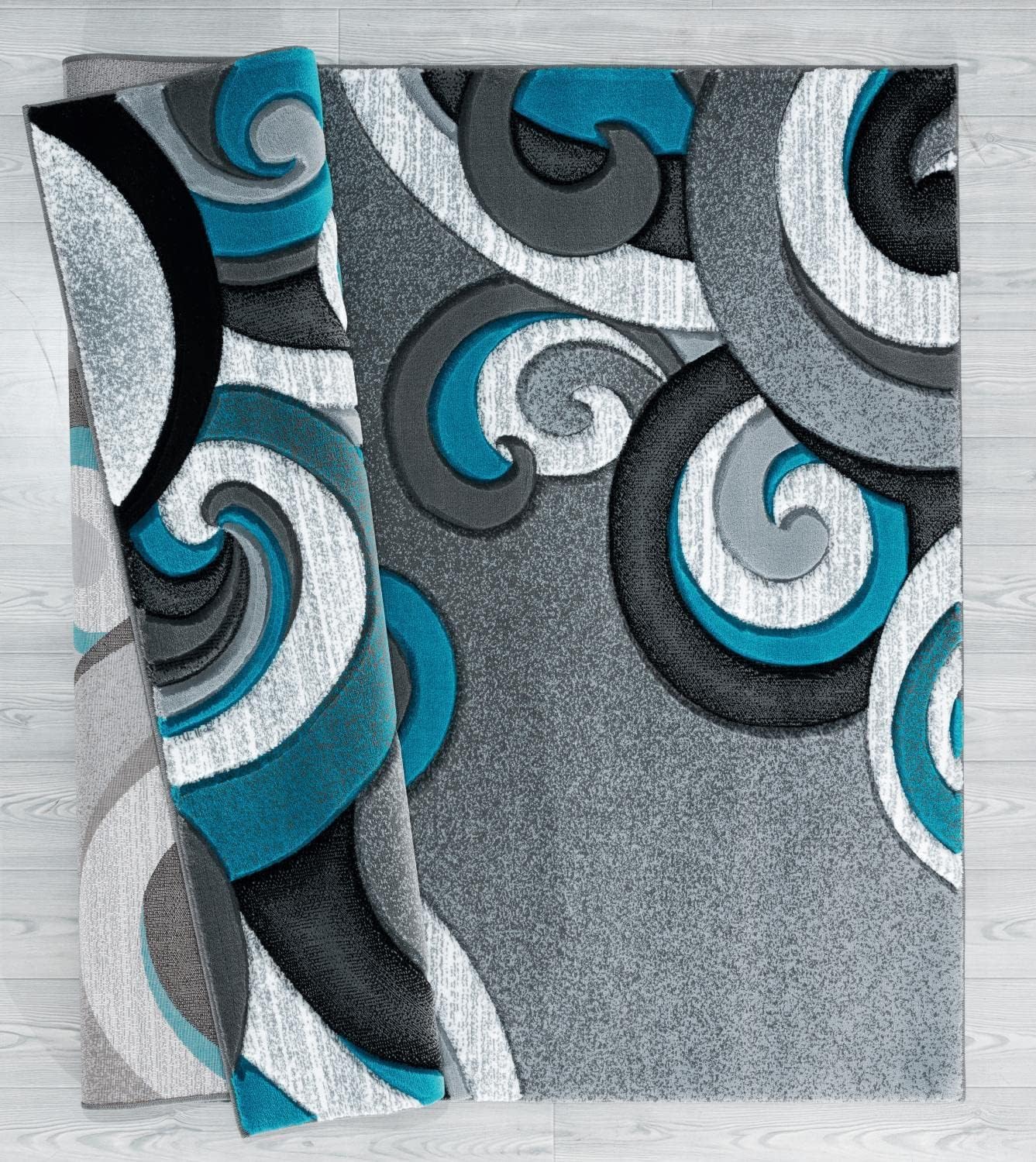 United Weavers of America Bristol Rhiannon Turquoise Runner Rug, 2'7" x 7'4"