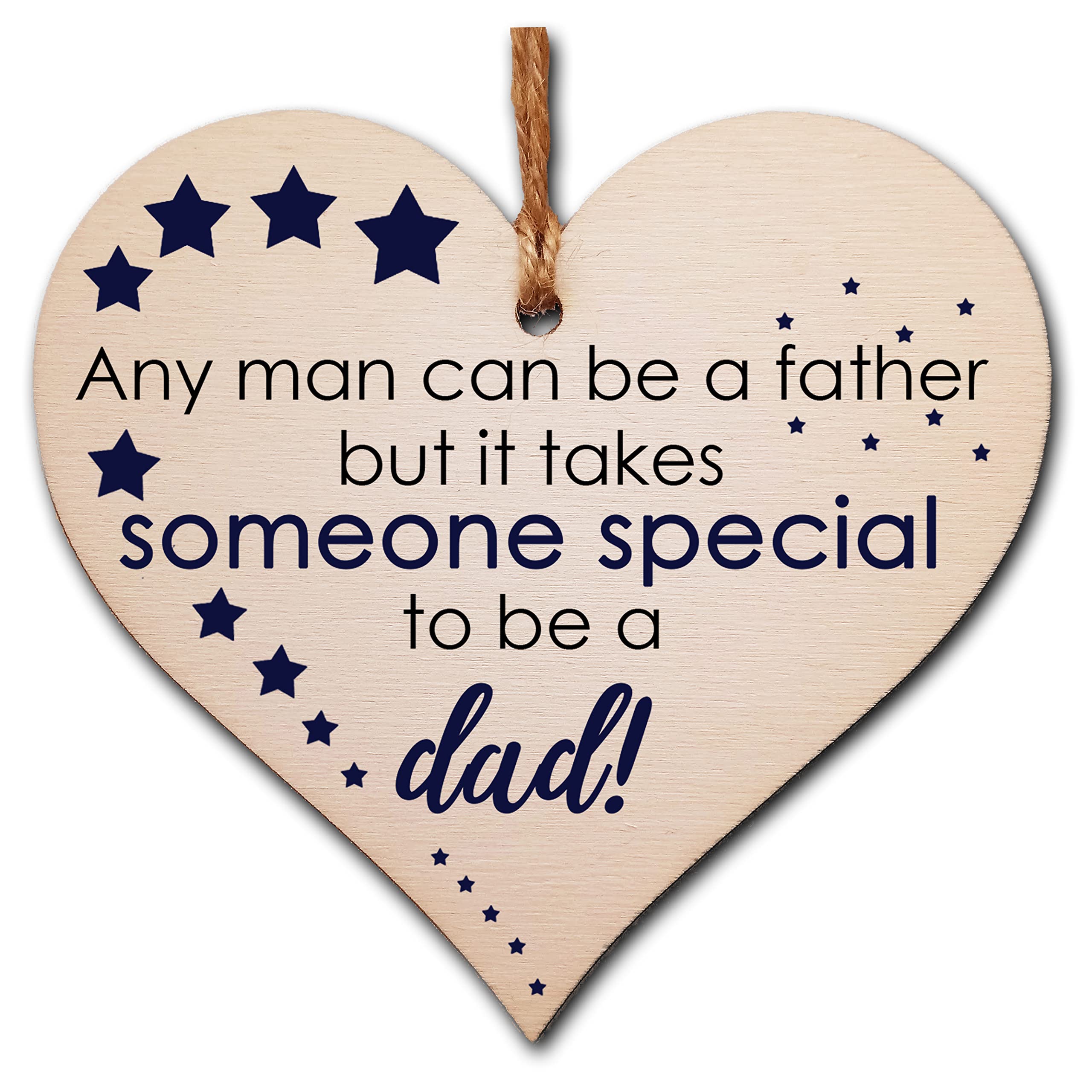 Gift In Can Handmade Wooden Hanging Heart Plaque Gift For Dad This Fathers Day Thoughtful Keepsake