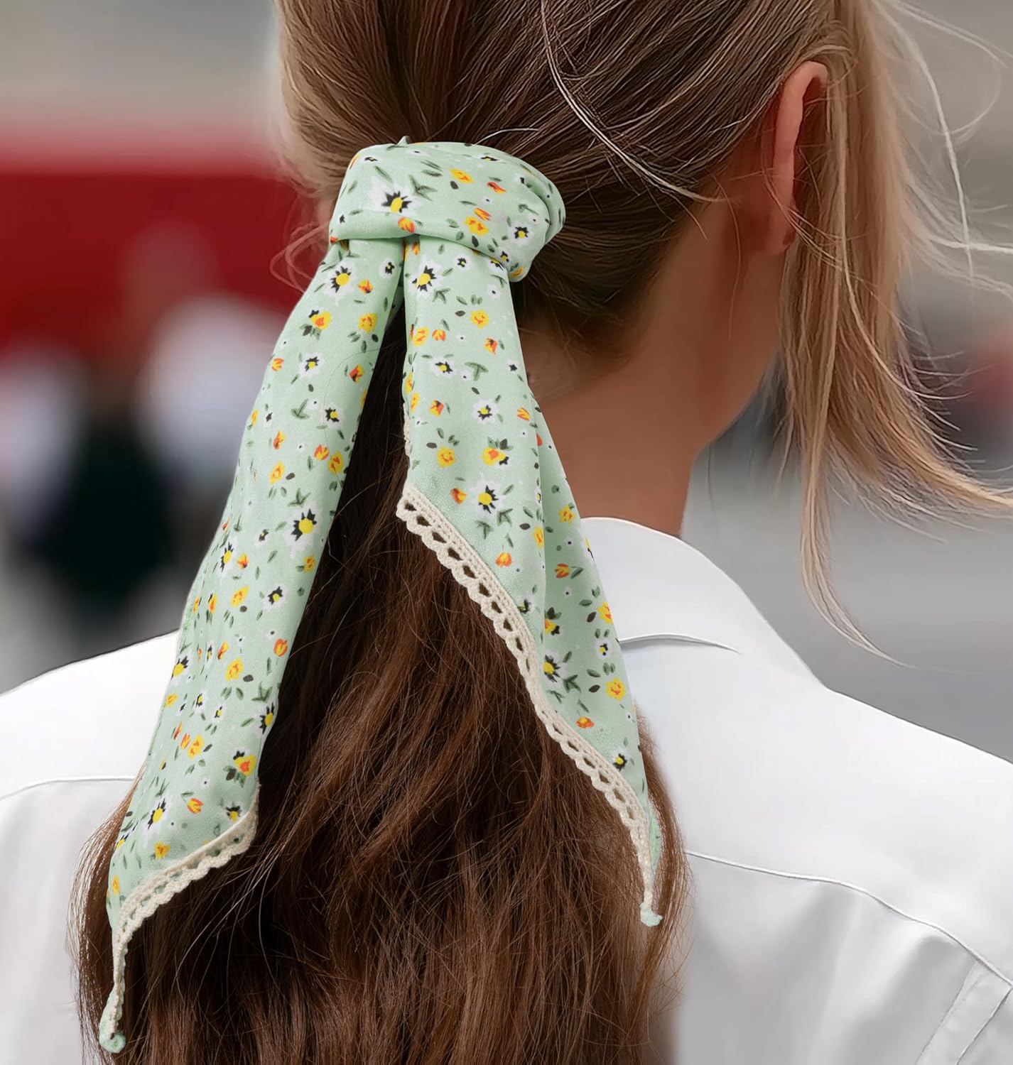 HBselect 4PCS Bandanas for Women Valentine's Day Gifts Head Bands Tie-Back Triangle Head Scarf Head Kerchief for Girls - Image 5