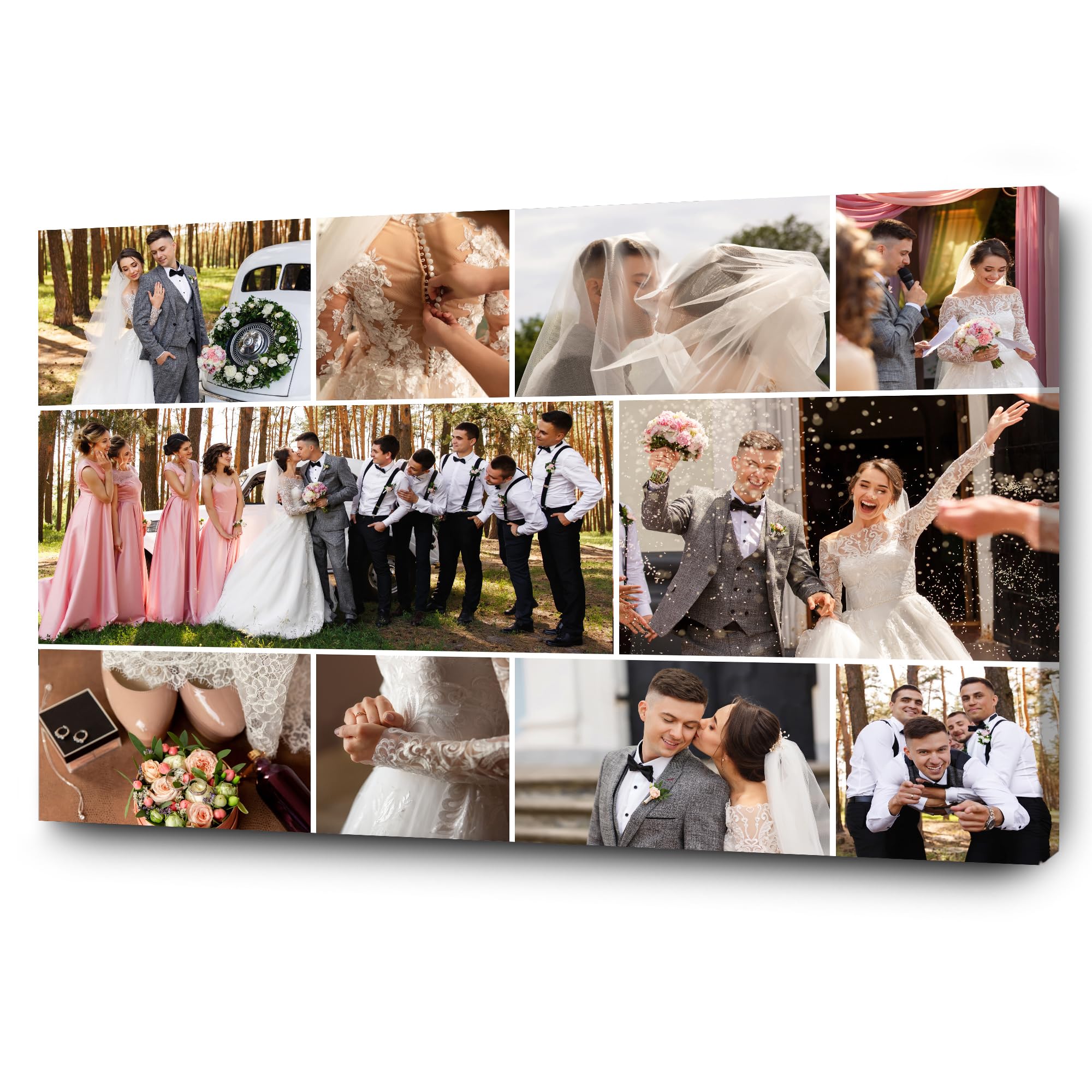 GP TONER Lienzo Personalizado Collage de fotos Lienzo Personalizado con tu Foto horizontal Lienzo impreso sobre bastidor lienzos Decorativos tamaño 40x30 cm