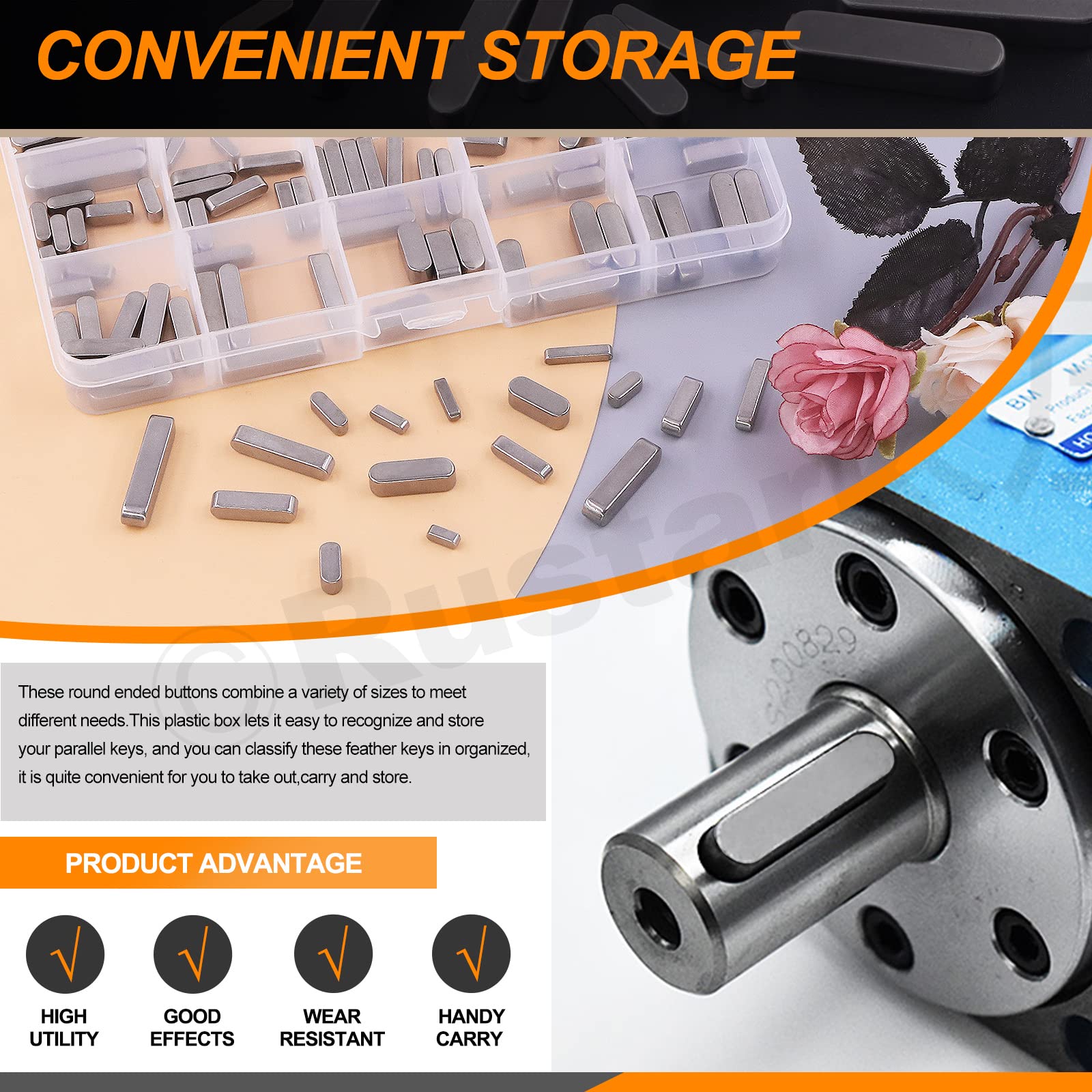 Mechanical Key Stock 140-Piece Stainless Steel Key Stock Assortment ...