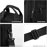 Laptop Bag 14 Inch Briefcase for Men Women Waterproof Nylon Lightweight Compact, Shoulder Messenger Handbag for Business Office Work Travel College Black