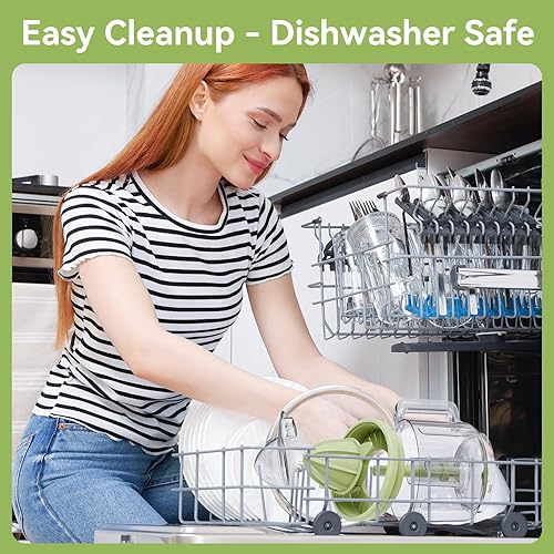 Miniatura 6 de La Reveuse Exprimidor eléctrico de cítricos de 34 onzas para jugo de pomelo, naranja, limón y lima, 40 W, amarillo grisáceo