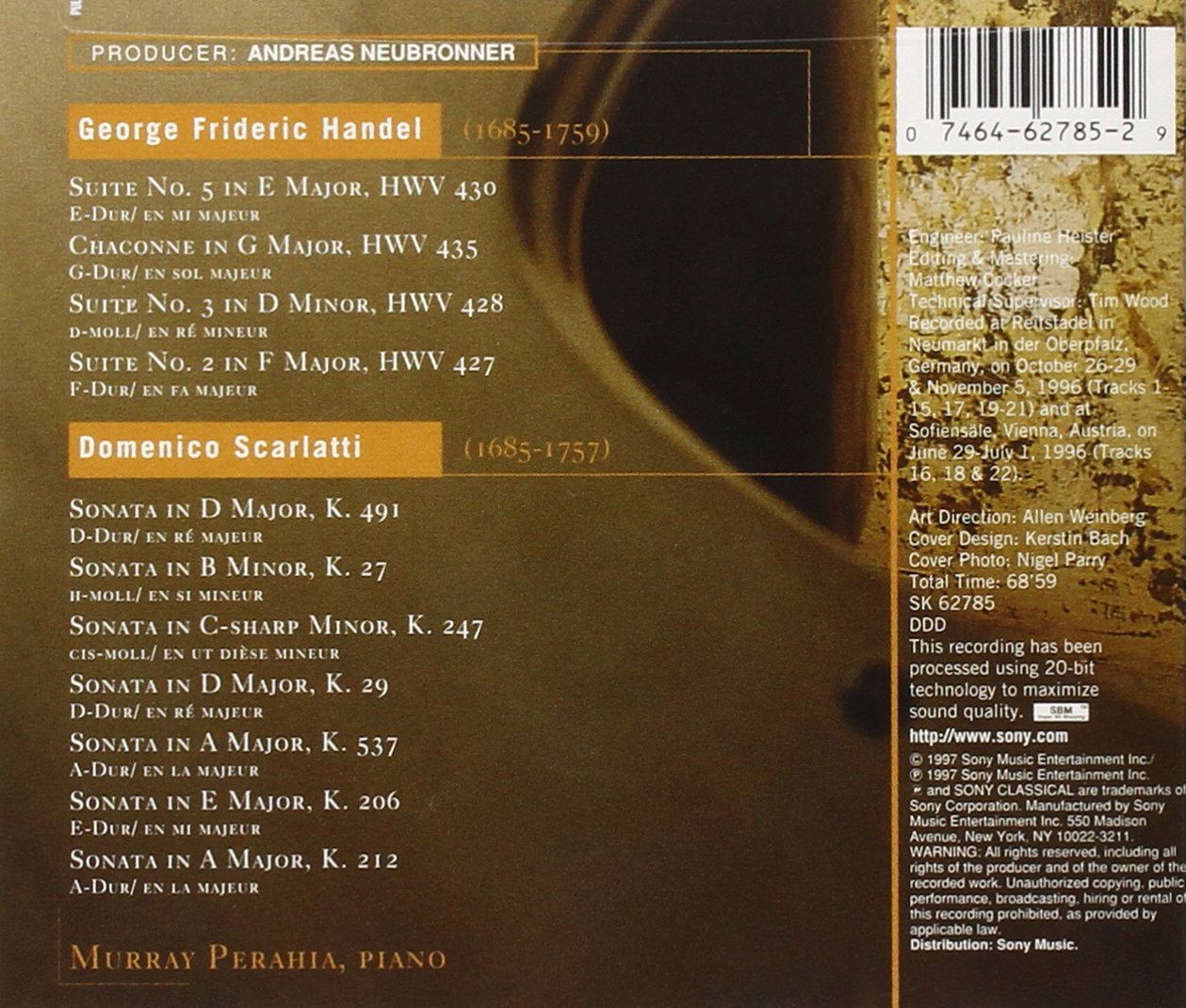 Murray Perahia plays Handel and Scarlatti