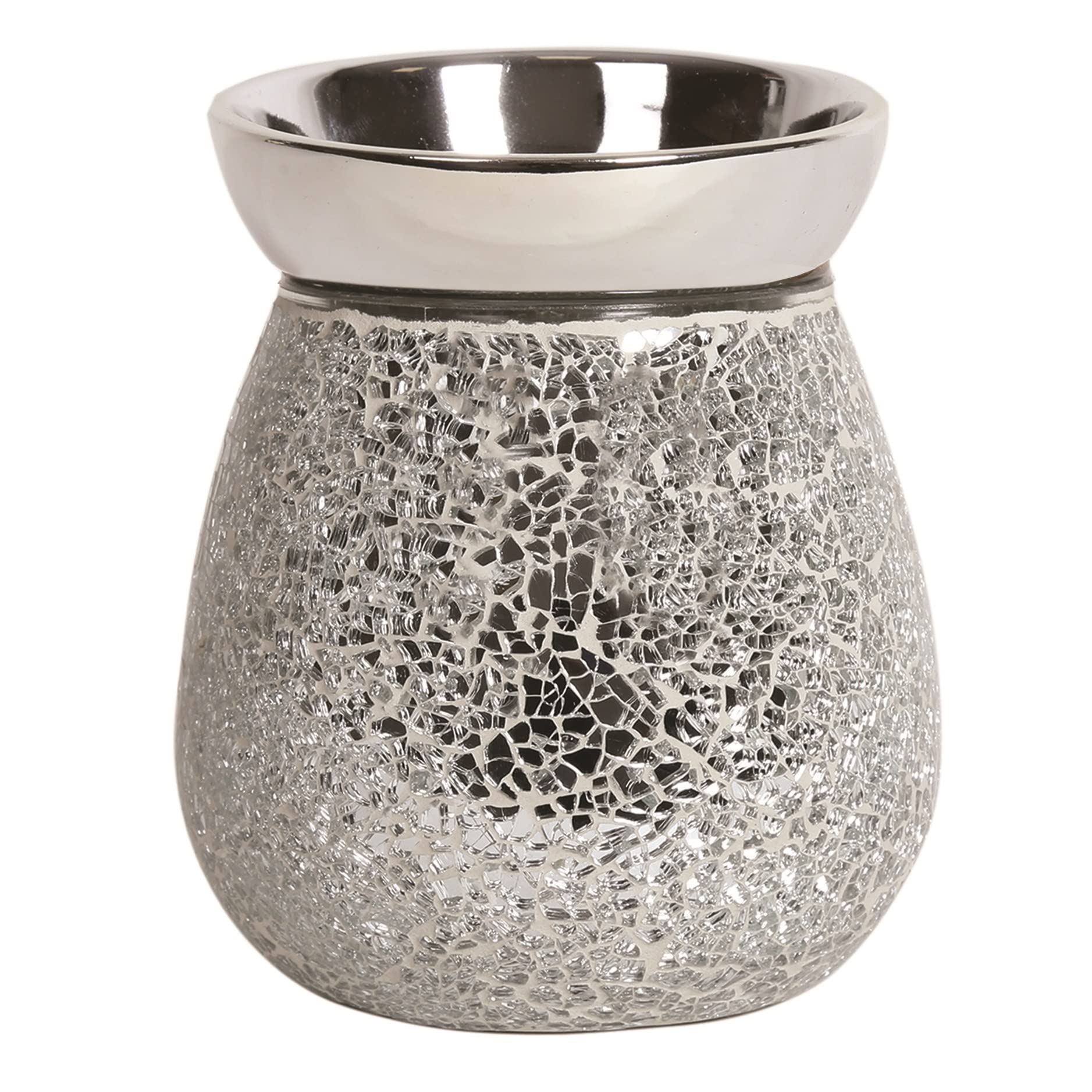 Aromatize Silver Aroma Electric Wax Melt Burner - Crackle Ar1796