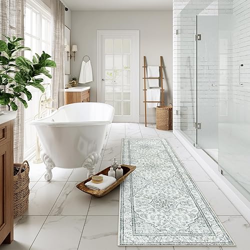 Miniatura 113 de Lahome Alfombras orientales lavables de 3 x 5 pies, antideslizantes, ultrafinas, suaves, de estilo bohemio para dormitorio, alfombra tradicional