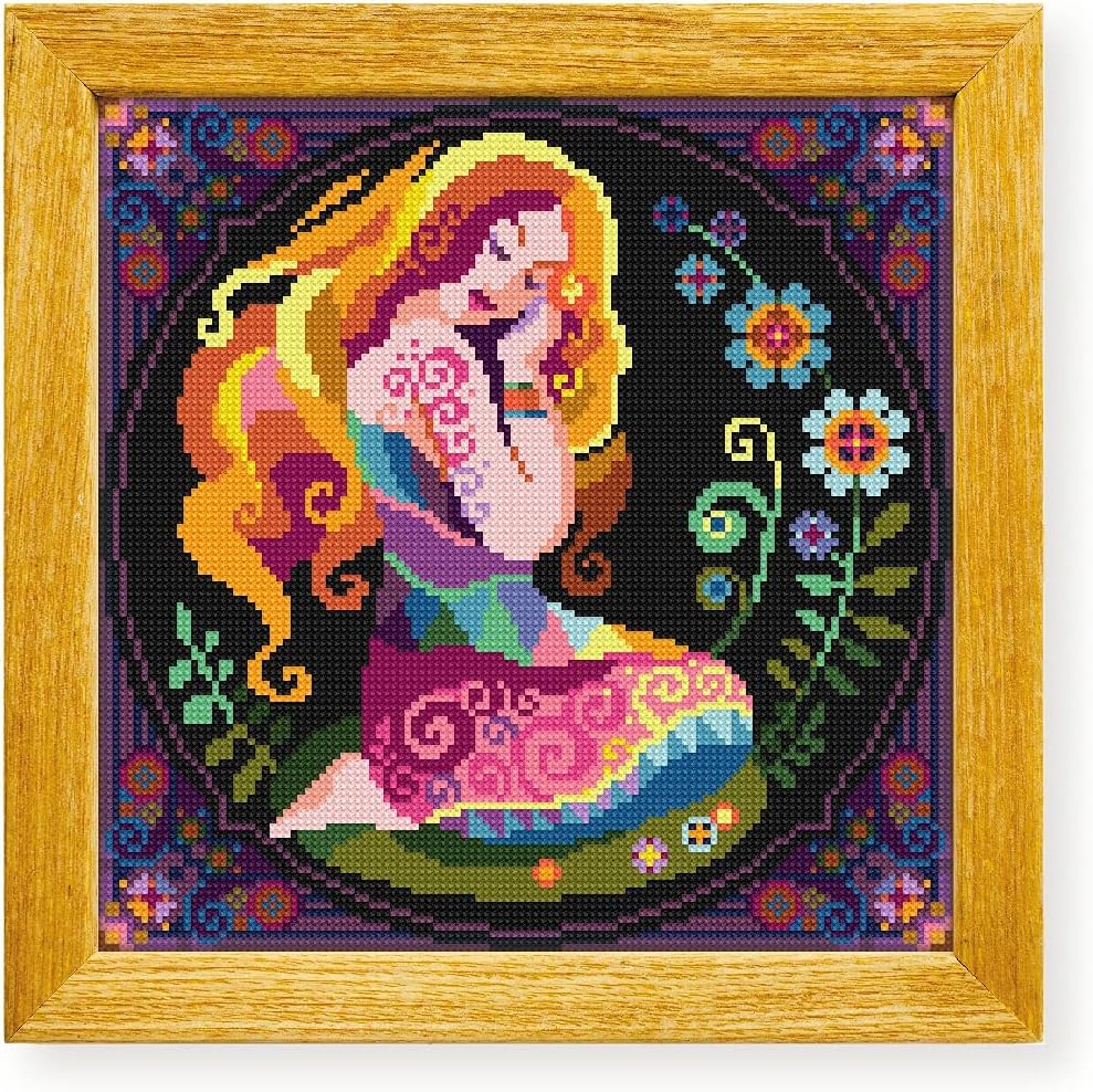 Awesome Pattern Studio Virgo DS130, Diamond Painting Kit, Diamond Art Kits for Adults, Full Drill 5D Diamond Dots Kits. All Items Included.