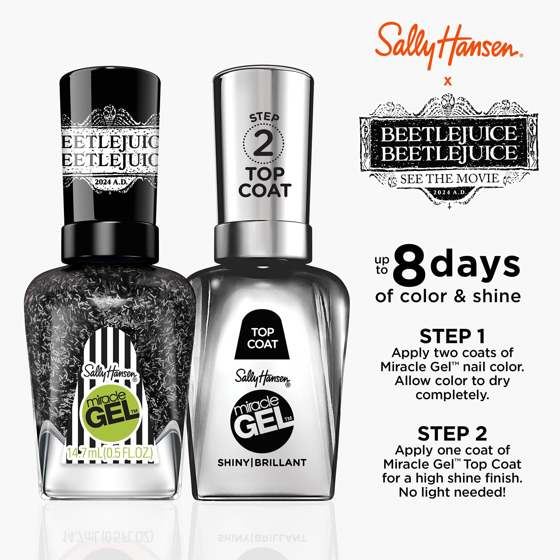 Amazon.com: Sally Hansen Miracle Gel Beetlejuice Salon Quality