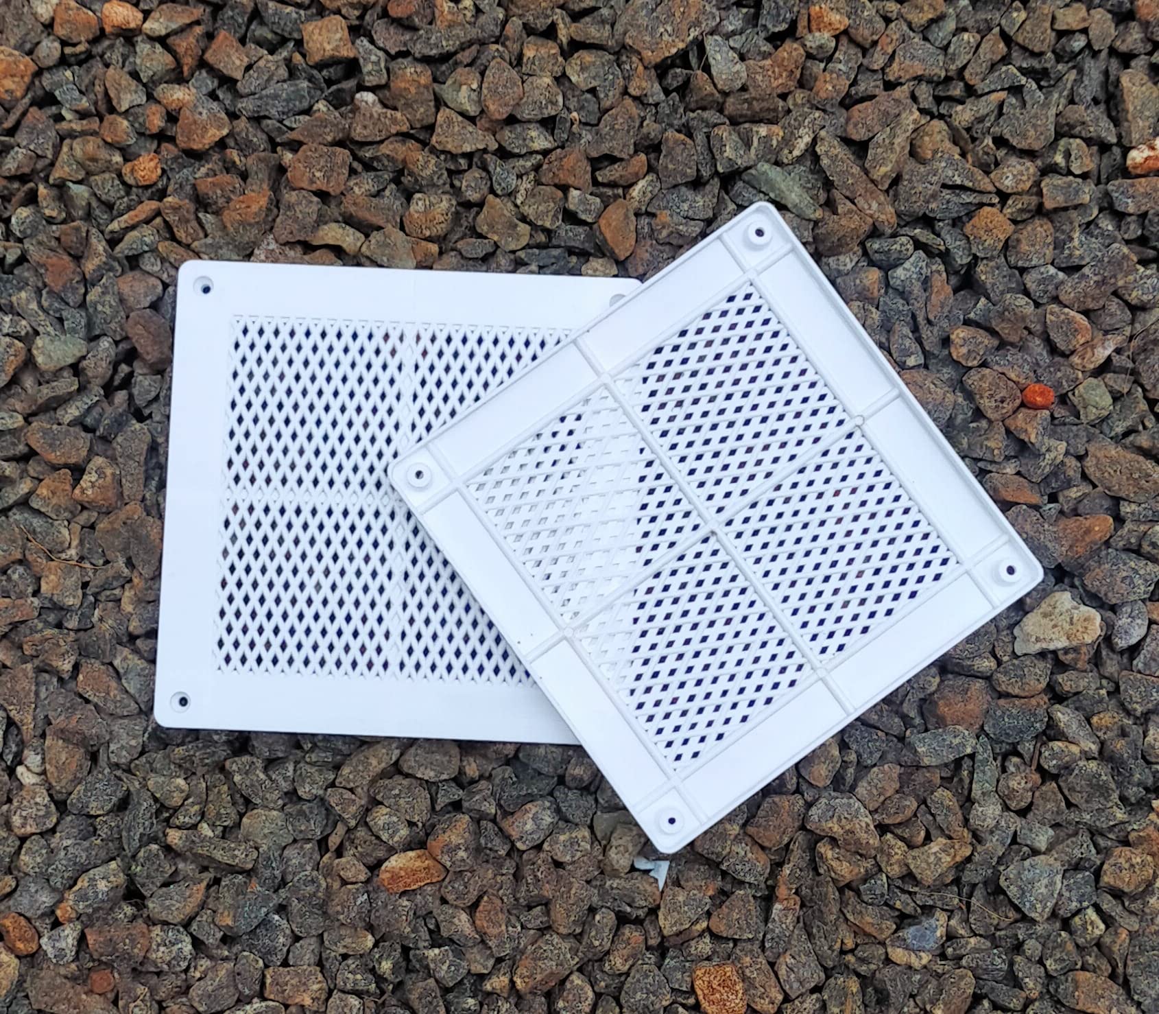 LJL Traders Wall Exhaust Fan/Chimney Vent Pipe Cover And Mosquito Net Dust controller/Air Vent Grille Cover Ducting (7 Inch Square, 3 Piece)