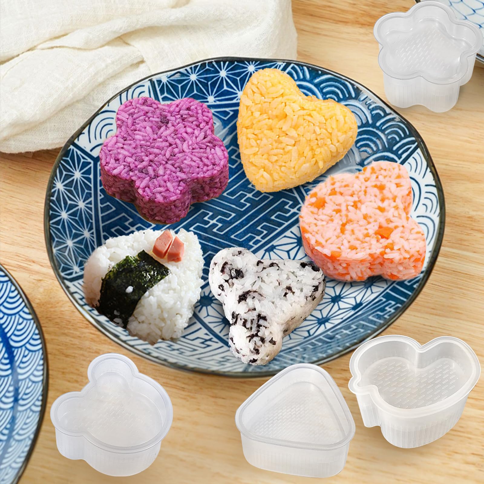 10-teiliges Onigiri Formen Set - Reisbällchen Former Für Sushi Zuhause