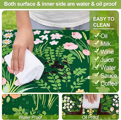 Miniatura 365 de Play Tailor - Mantel para mesa de pícnic con cubiertas para bancas, impermeable y a prueba de viento con bolsa de cordón, ajustable a mesas y bancas