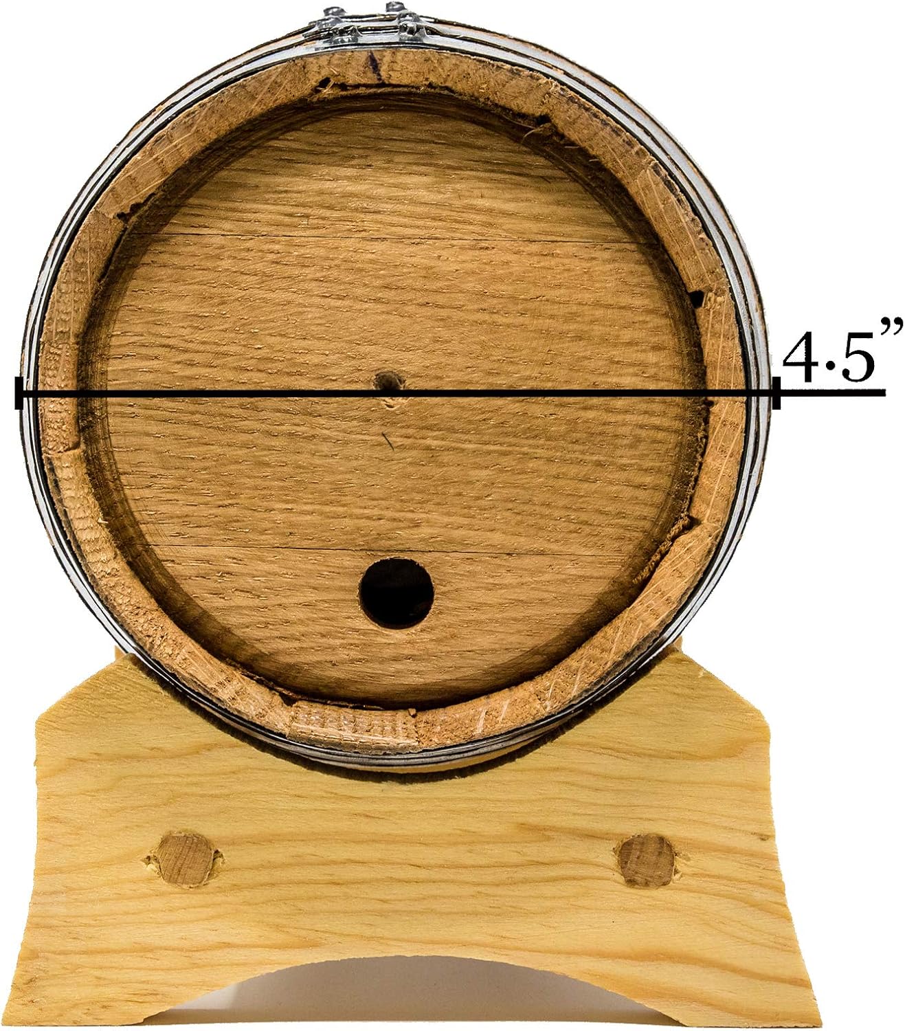 Personalized Engraved White American Oak Aging Barrels (1 Liter) - New Wooden Barrels To Age Your Own Whiskey, Bourbon, Wine, Tequila, Rum, Scotch, Beer, & More | Personalized Design Engraved RHB141