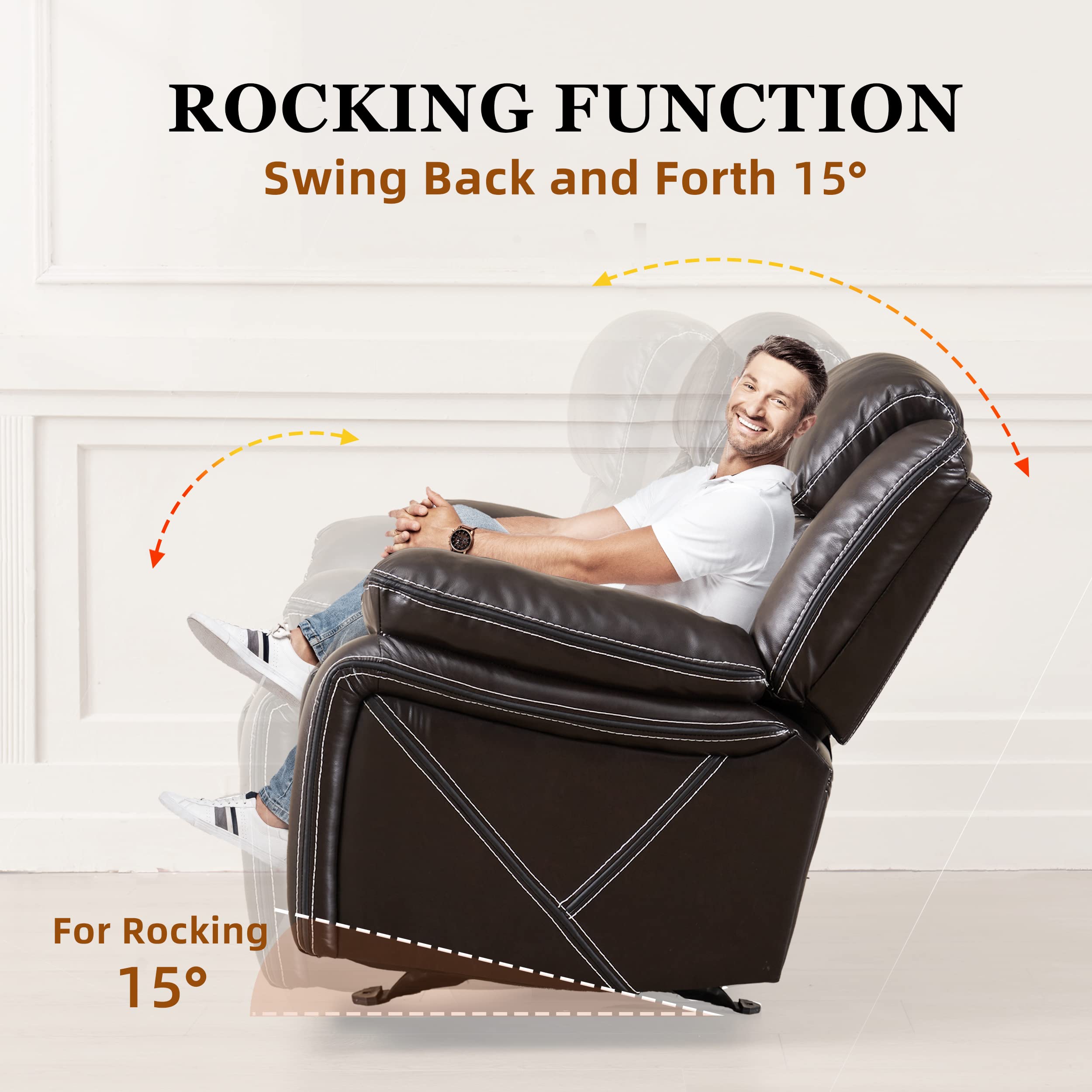Ogonbrick Recliner Chair,Leather Recliner Lazy Boy Recliner Comfortable