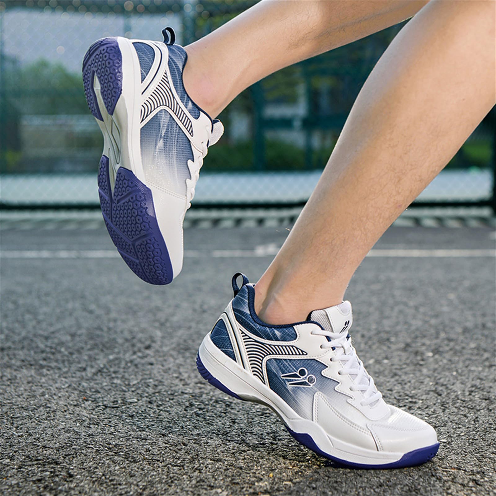 JiuQing Męskie buty do badmintona korty tenisowe pickleball buty sportowe lekkie obuwie fitness