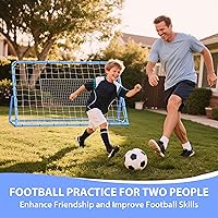 Vista 6 de GarveeLife 6X4 Ft Adjustable Soccer Rebounder Net, Heavy Duty Soccer Rebound Net with Iron Frame, Rust Resistant, Football Training Equipment for