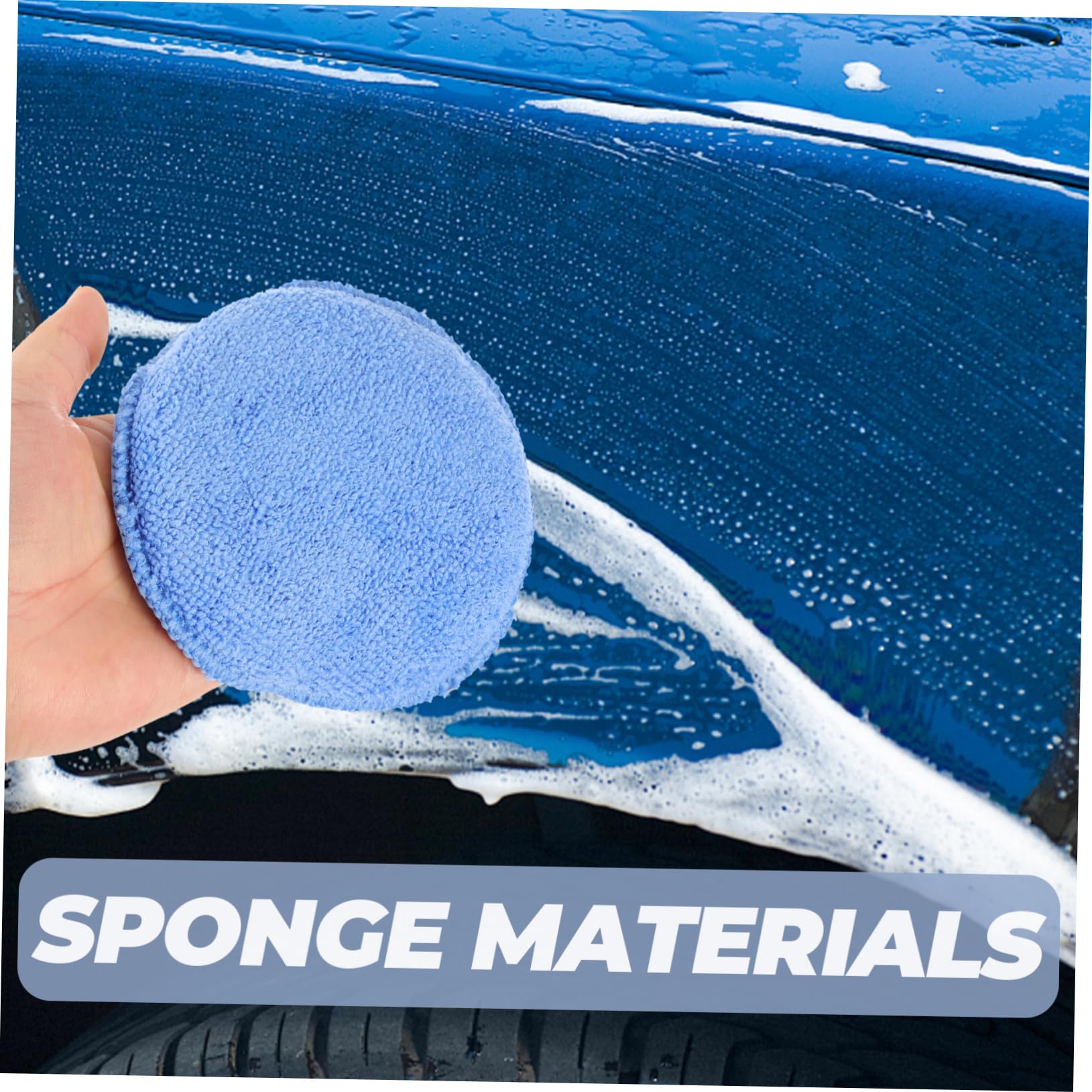 Gatuida 50piezas Almohadillas De Pulido De Esponja para Coche Aplicadores De Cera Esponjas para Limpiar y Pulir Vehículos Material De Ultra Absorbente para Detalle Automotriz