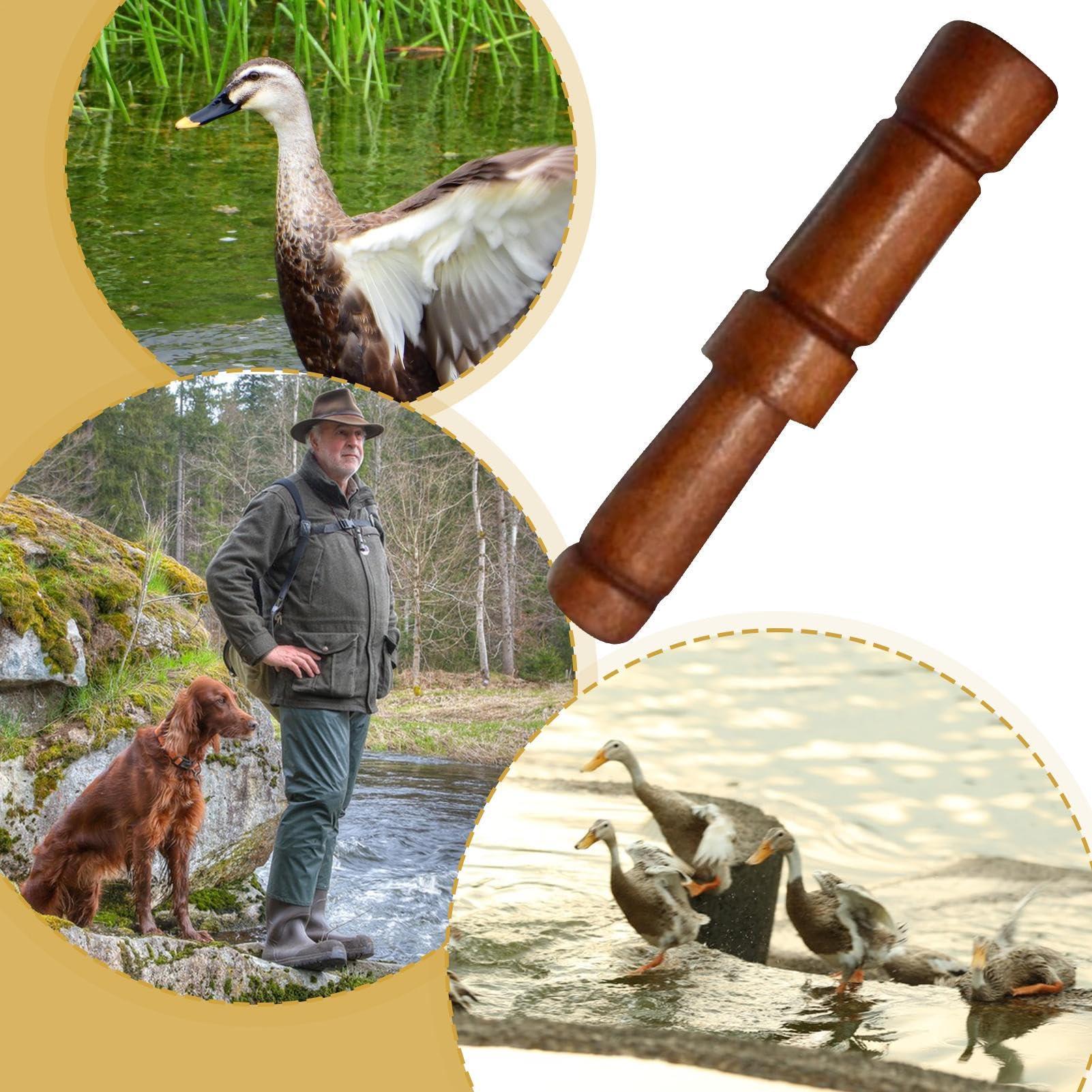 Appeau Canard En Bois - Sifflet Imitation Pour Chasse - Portable 12 Cm
