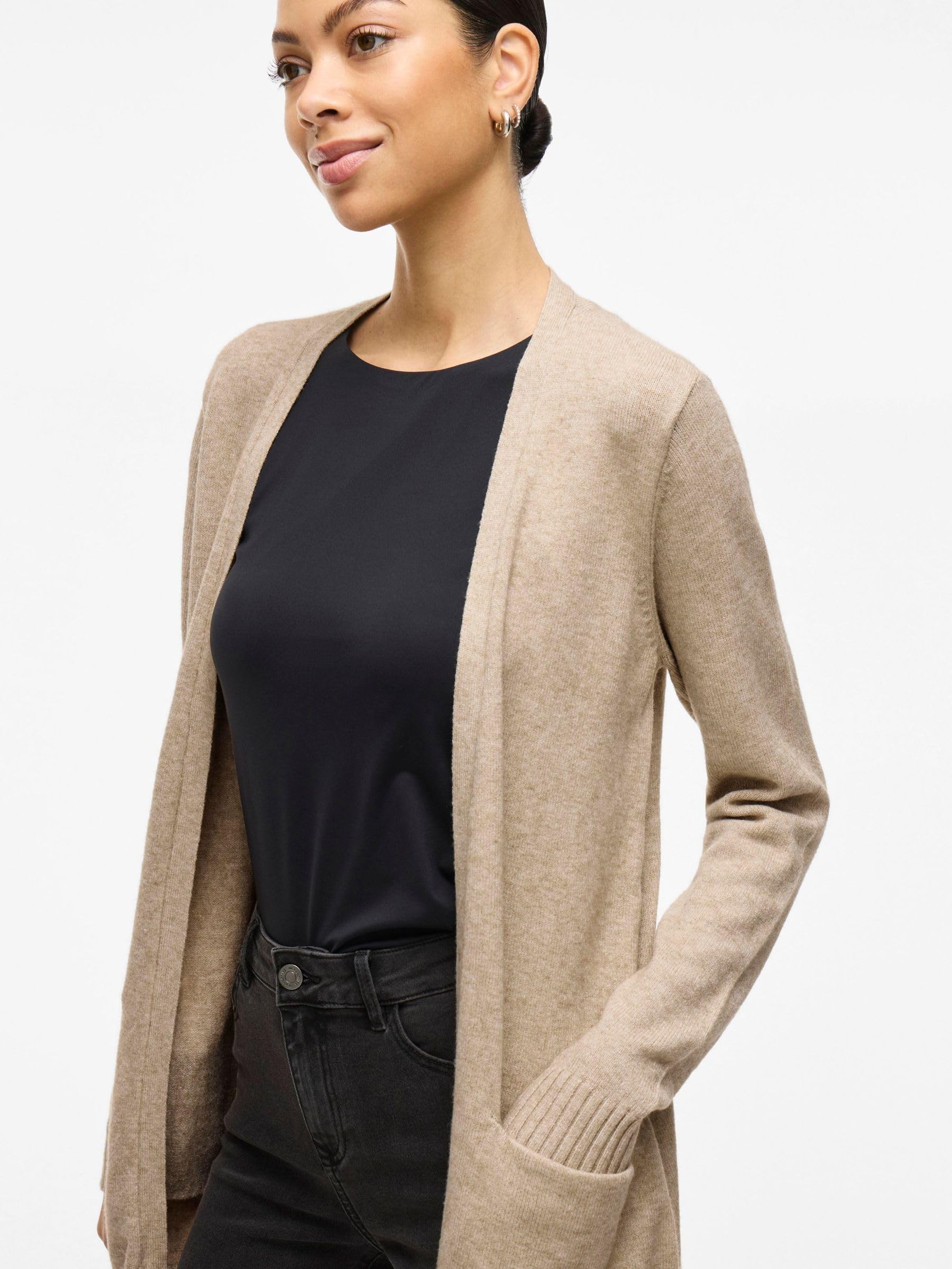 Vila Kardigan Kobiety VIRIL OPEN L/S KNIT CARDIGAN - NOOS
